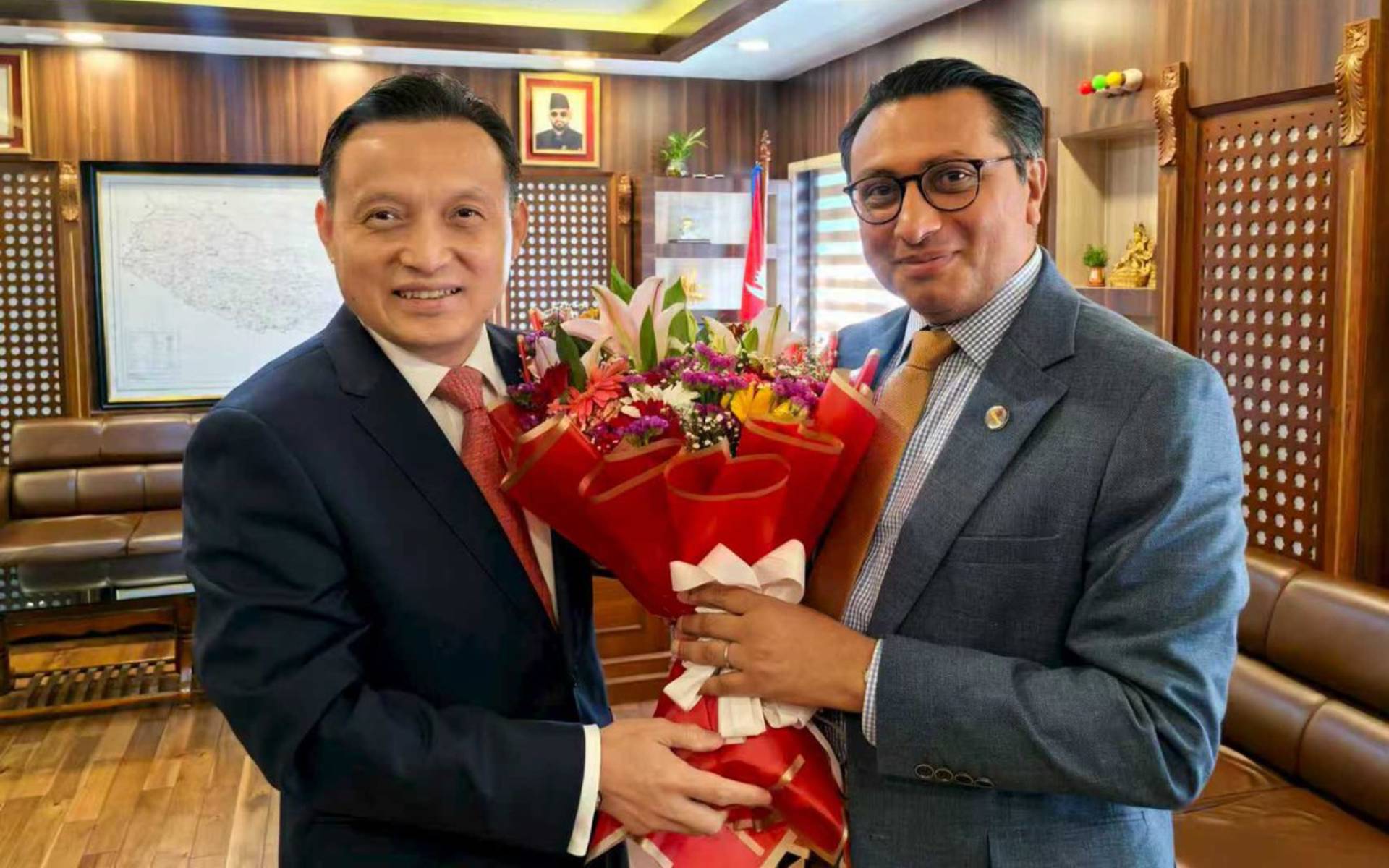 Ambassador Zhang of China Meets with Finance Minister Wagle