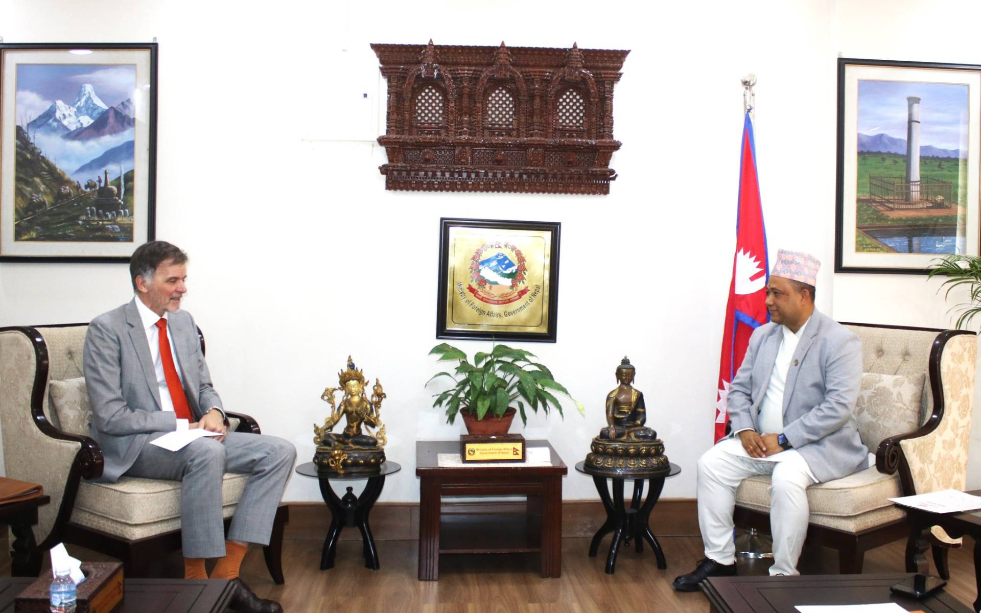 German Ambassador Volz Meets Foreign Minister Khanal