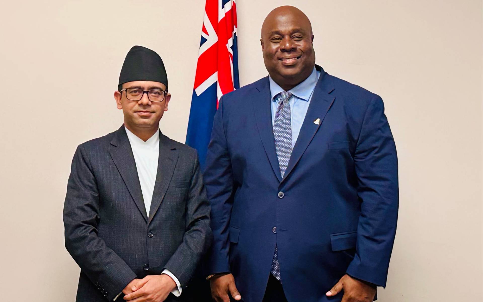 CDA Duwadi Pays Courtesy Call on Caymanian Employment Minister Myles in London