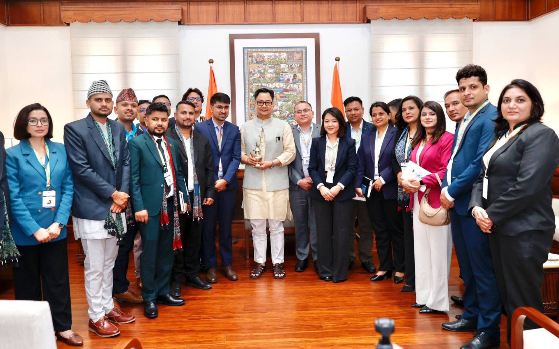Union Minister Rijiju Interacts with Journalists from Nepal in New Delhi