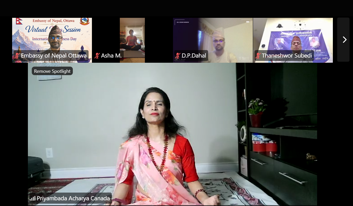 Nepali Embassy Organizes Virtual Event to Mark International Wellness Day 2026  in Canada