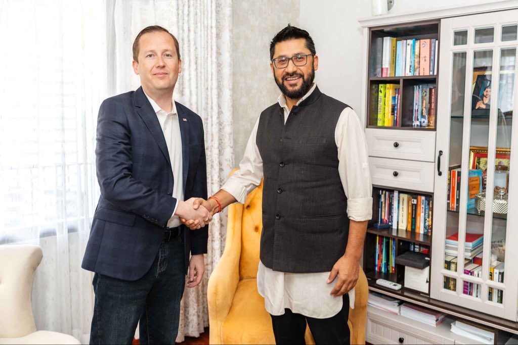 U.S. Envoy Gor Meets RSP Chair Lamichhane, Discusses Nepal-U.S. Partnership