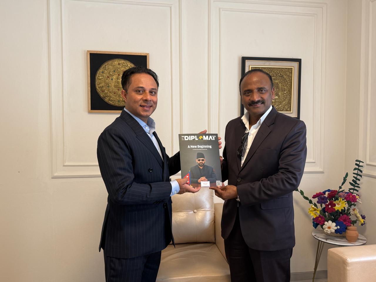 Publisher Dhakal Receives Former AIG of Nepal Police Dhakal