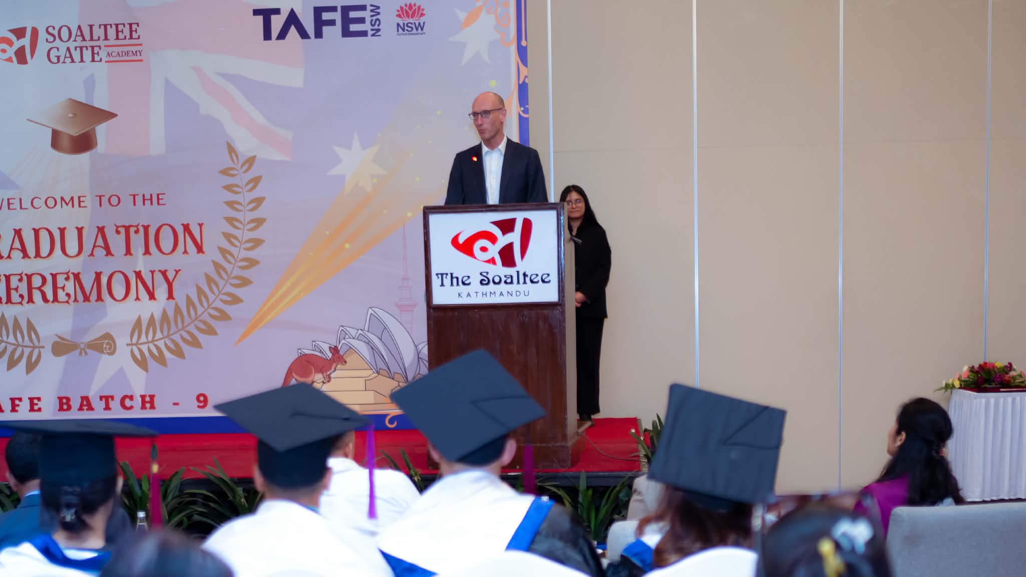 Australian Ambassador Ernst Congratulates Commercial Cookery Graduates from GATE