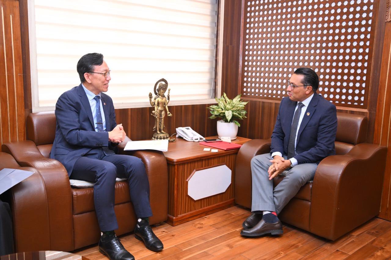 Korean Ambassador Park Pays Courtesy Call on Finance Minister Wagle