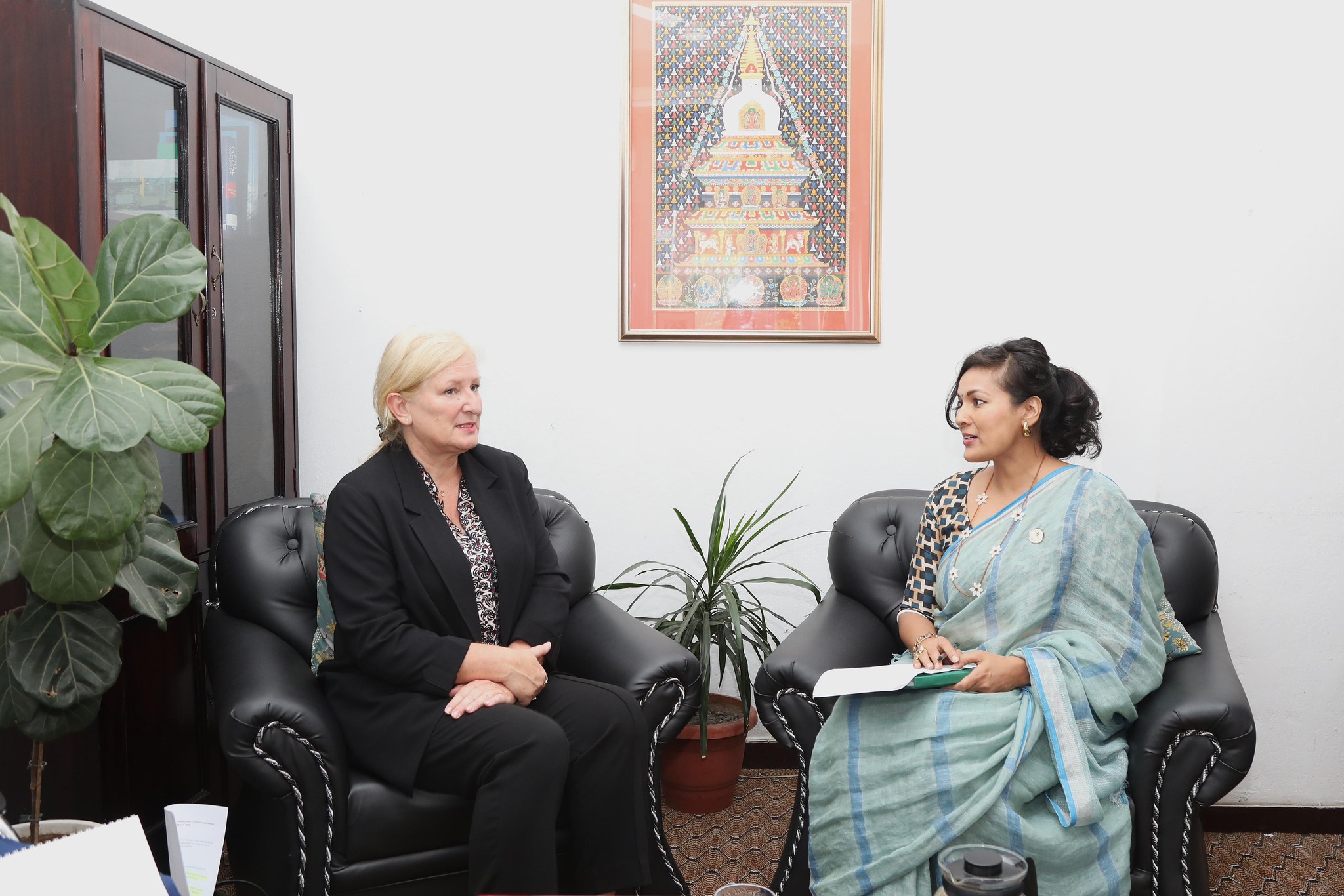 French Ambassador Corteval Meet with International Relations & Tourism Parliamentary Committee Chairperson Udas