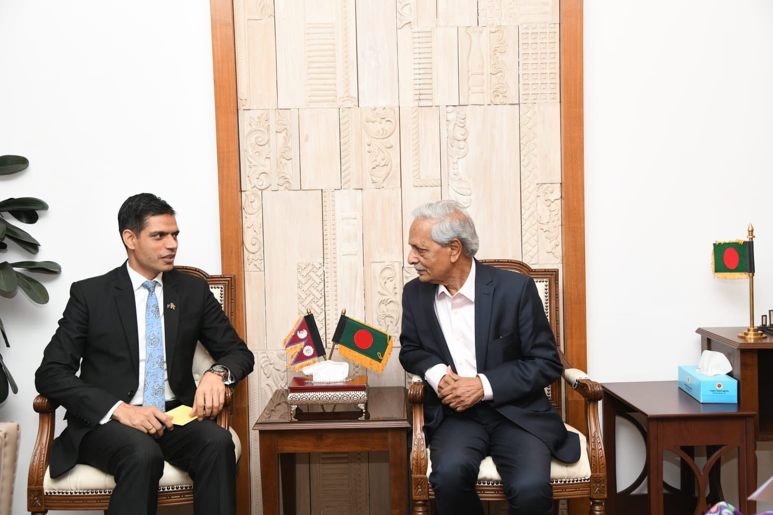 Ambassador Bhandari Calls on Cultural Affairs Minister Chowdhury of Bangladesh