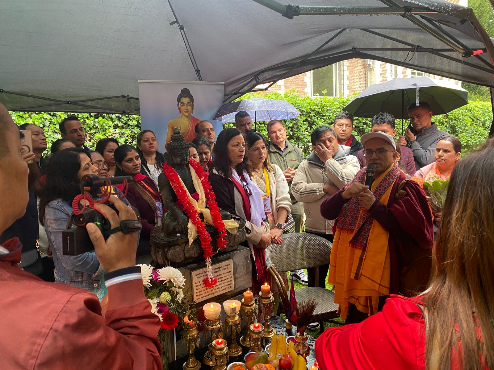 Nepali Embassy Organizes a Peace Walk Program to Mark Buddha Jayanti in Antwerp