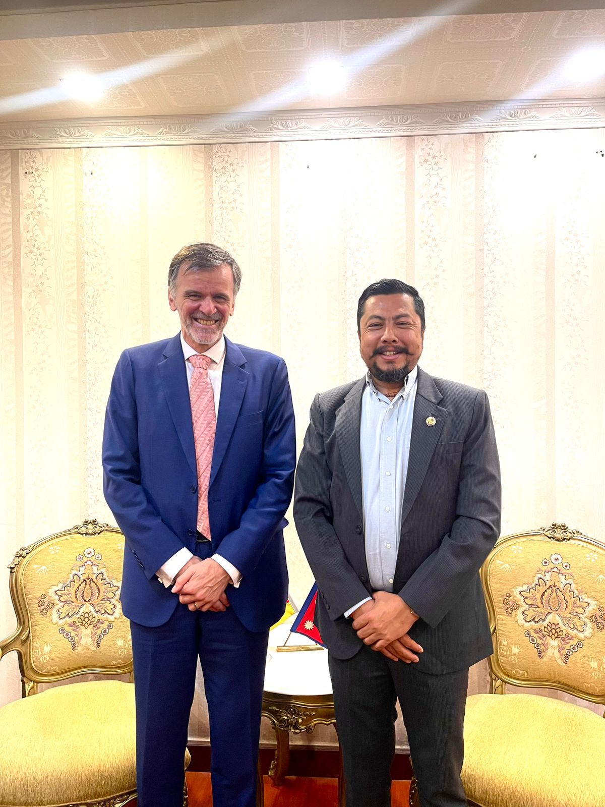 German Ambassador Volz Meets Energy Minister Shrestha