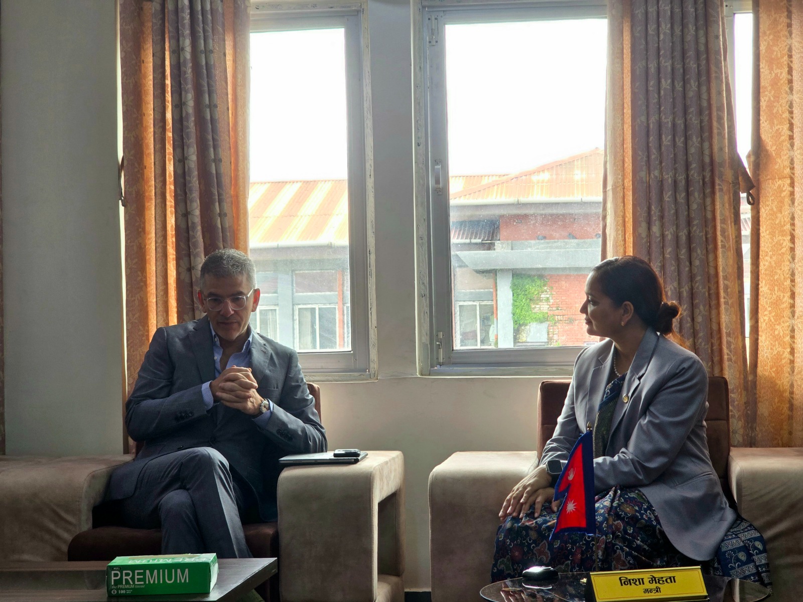 World Bank Director Sislen Meets with Health Minister Mehta