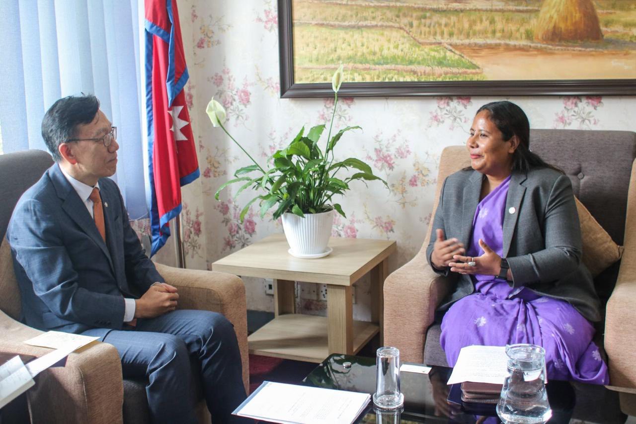 Korean Ambassador Park Pays Courtesy Call on Agriculture Minister Chaudhary