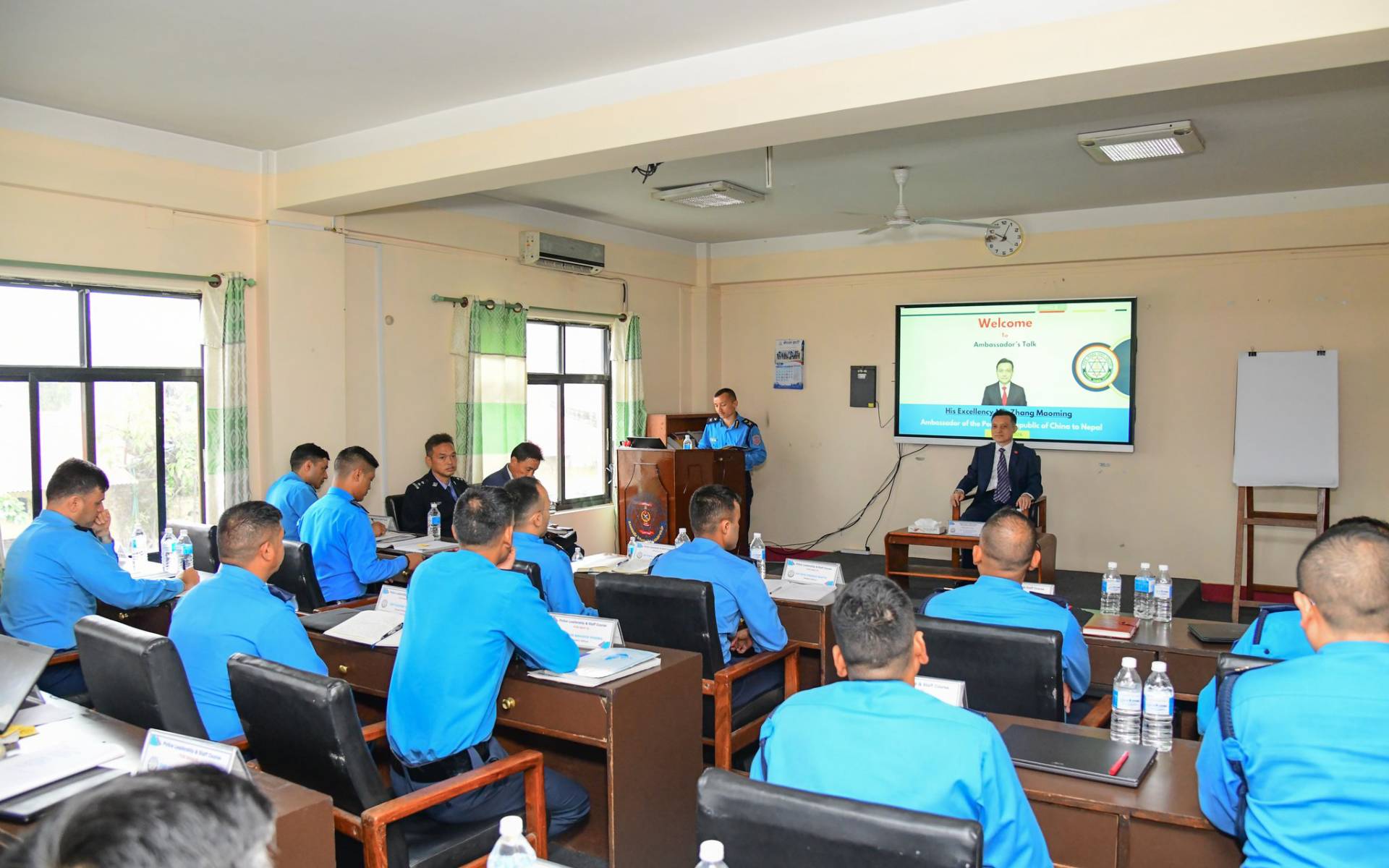 Chinese Ambassador Zhang Meets with the PLSC Batch-01 at the Nepal Police Staff College