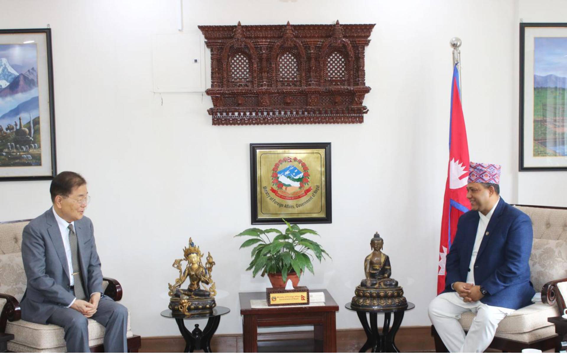 ICAPP Chairperson Chung Meets Foreign  Minister Khanal