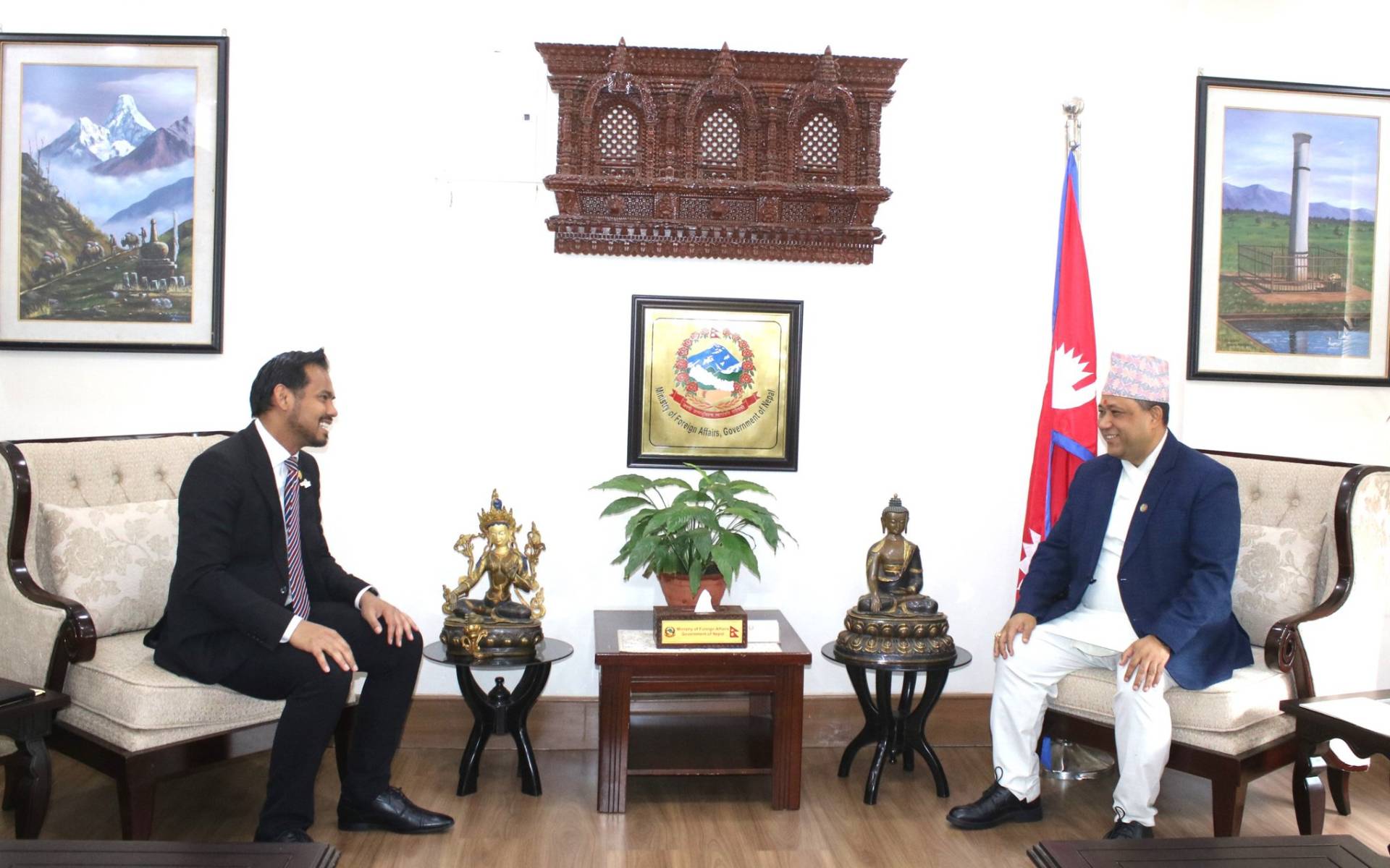 Foreign Affairs Minister Khanal Receives Malaysian CDA Azman