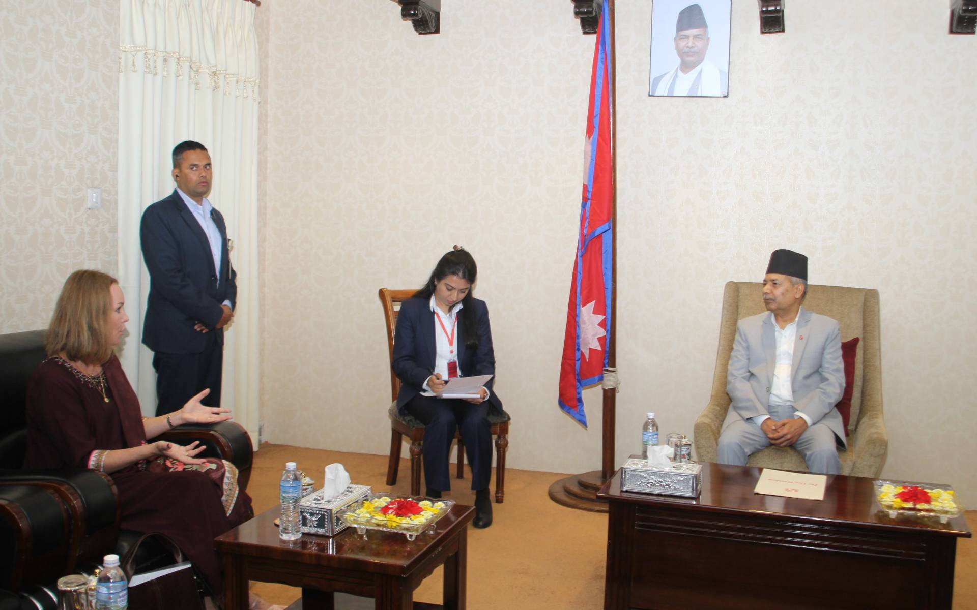 Norwegian Ambassador Mjøs Pays a Courtesy Call to Vice President Yadav