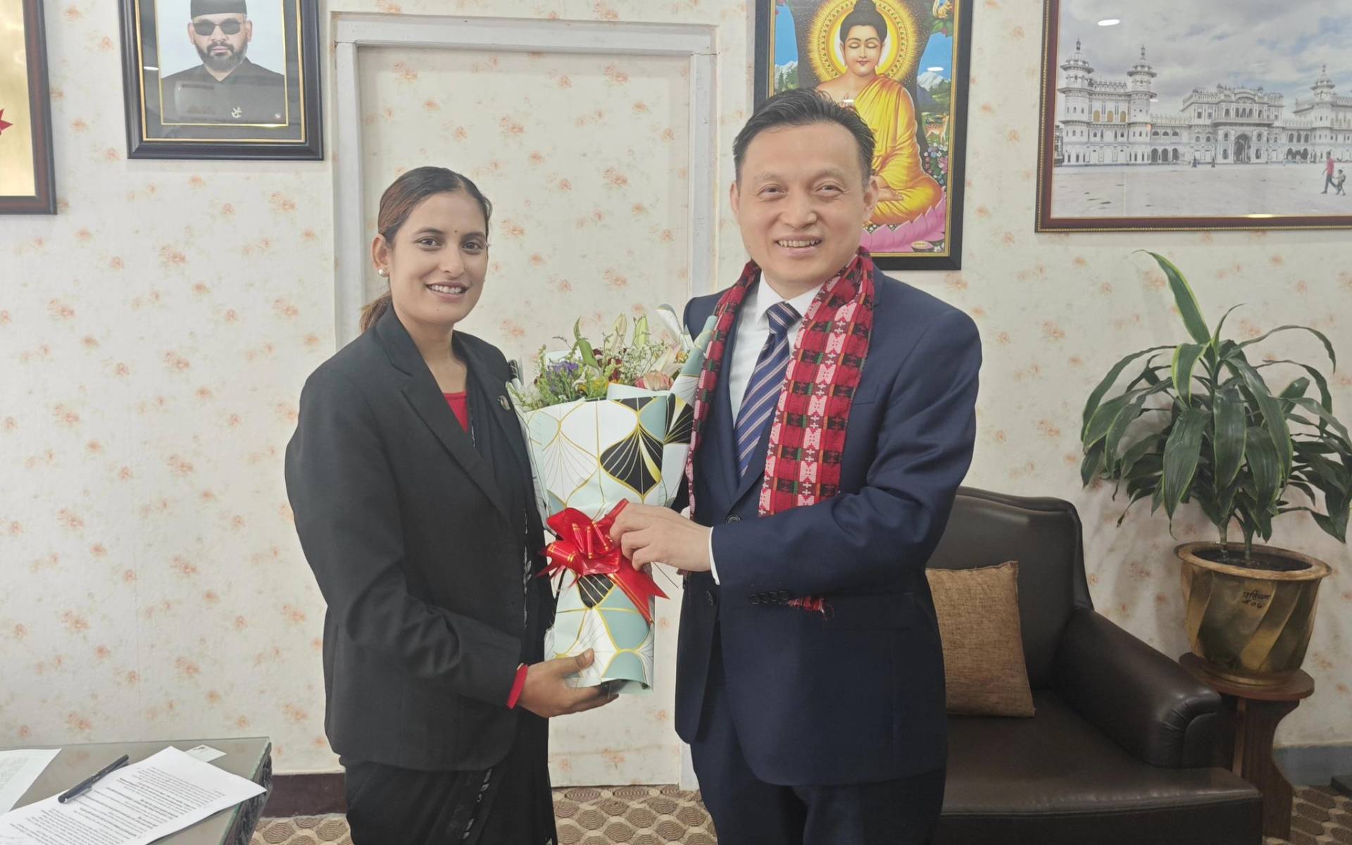 Chinese Ambassador Zhang Meets with Women Minister Badi
