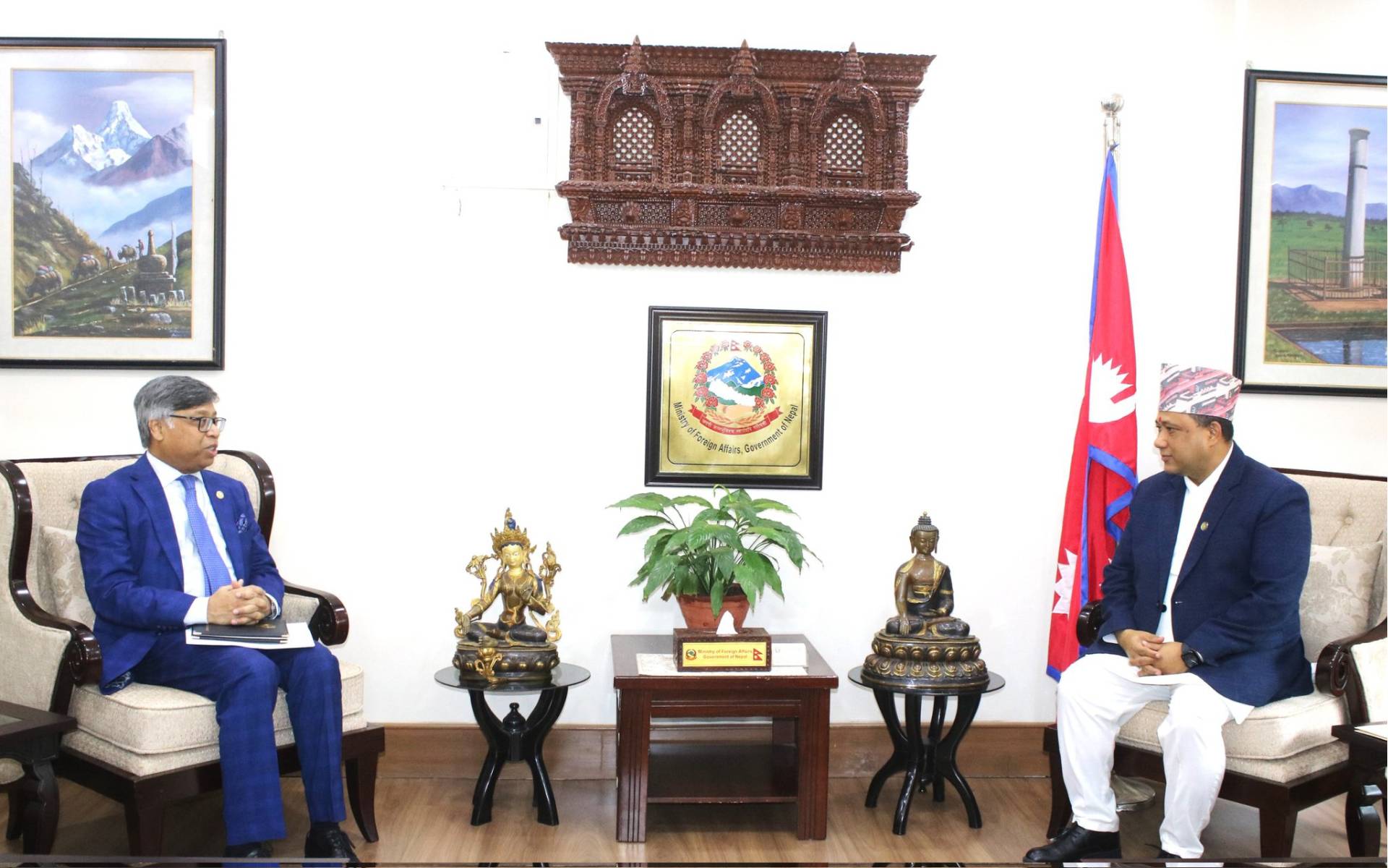 Foreign Minister Khanal Receives SAARC Secretary Sarwar