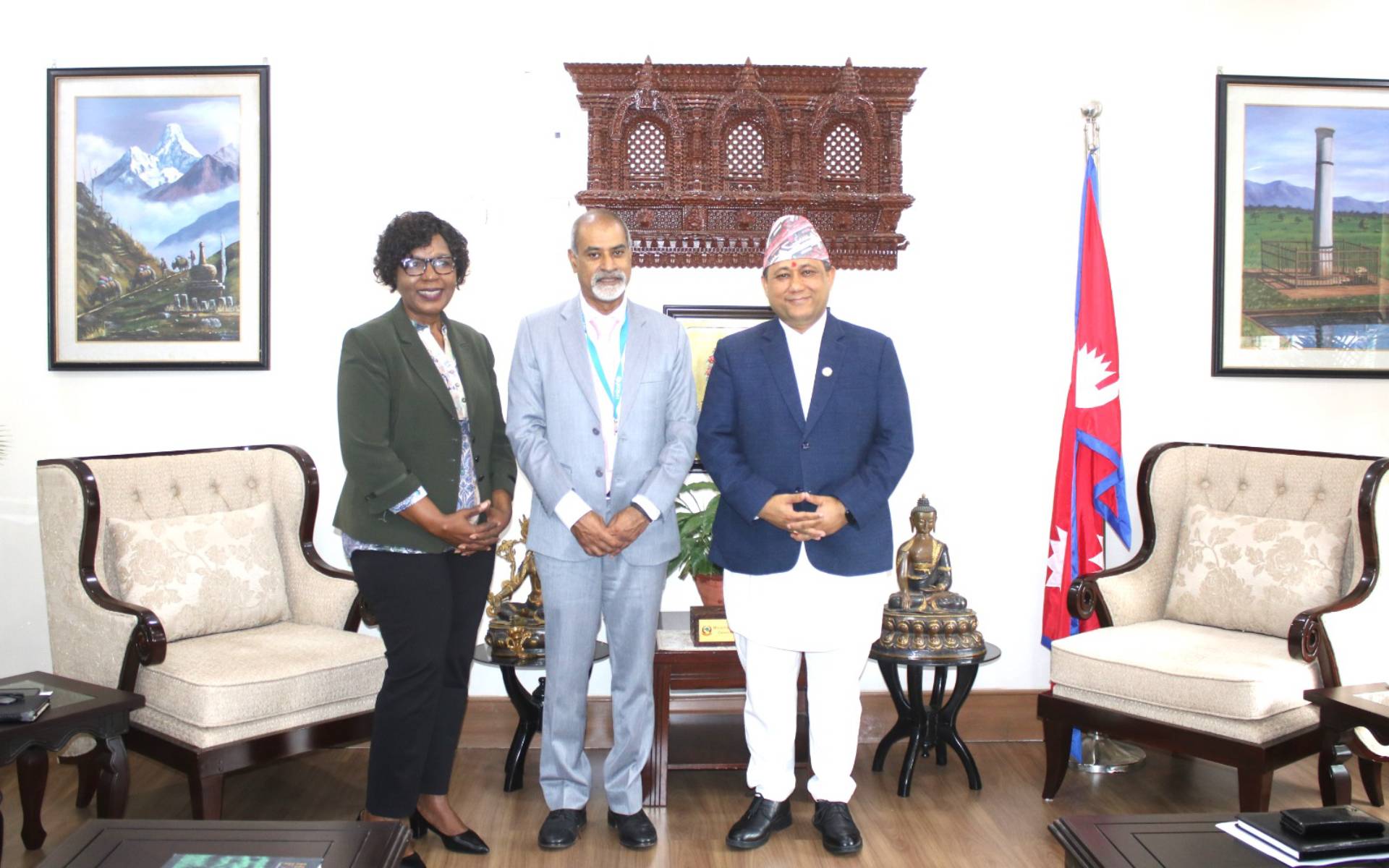 Foreign Affairs Minister Receives UNICEF Regional Director Wijesekera and UNICEF Country Rep Akunga