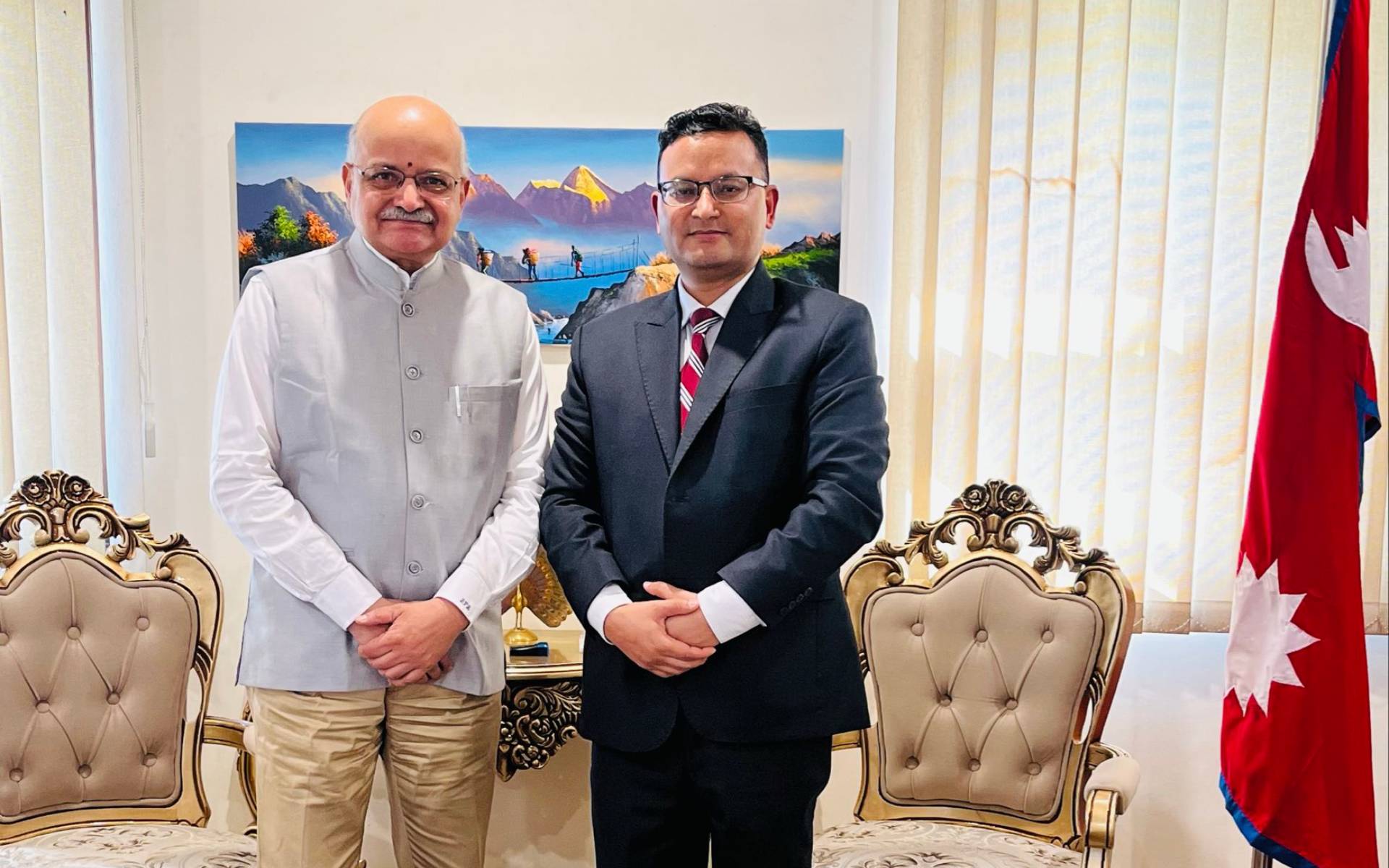 CDA Thapa Receives B.V.R. Subrahmanyam in New Delhi