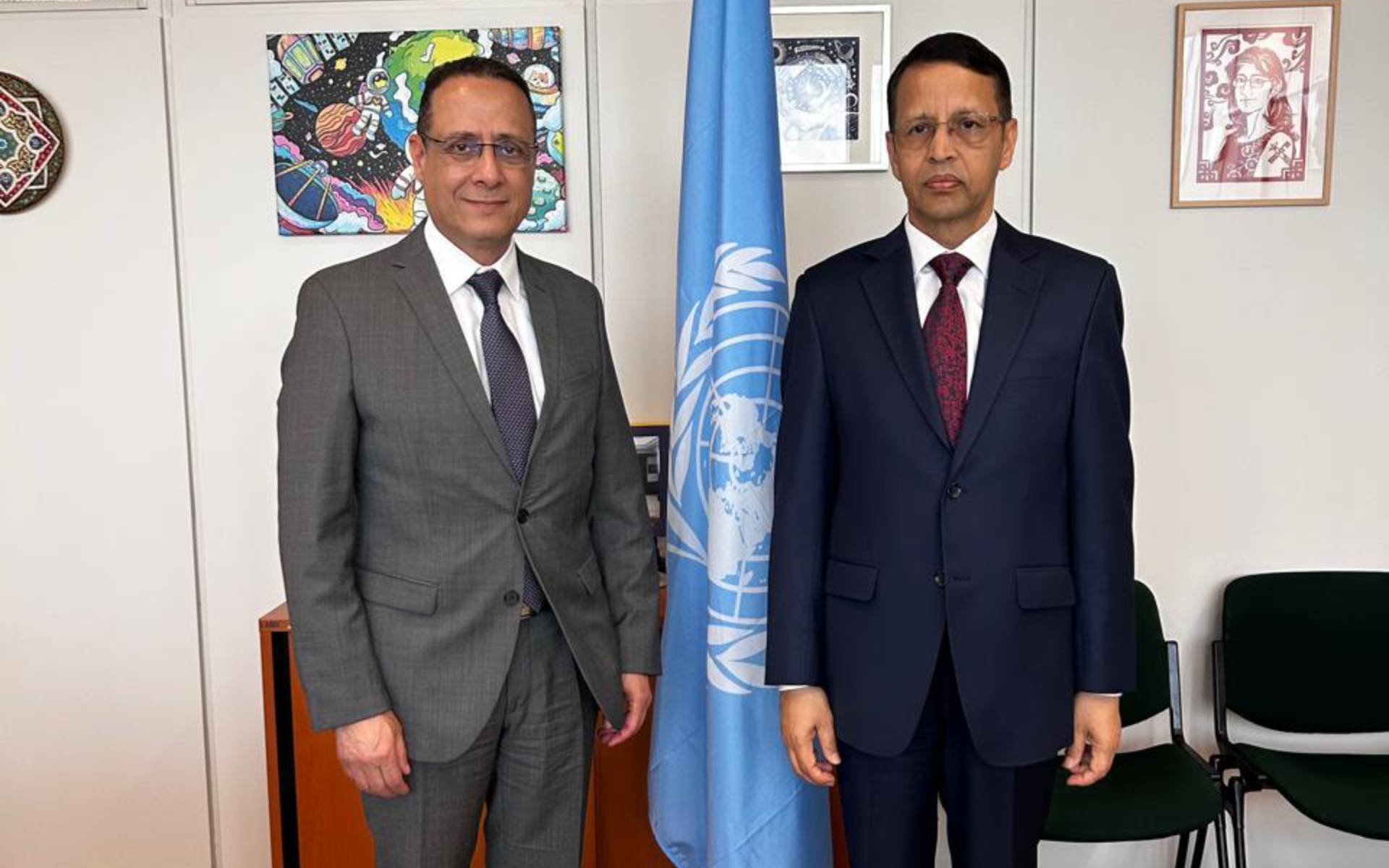 Ambassador Regmi Meets UNOOSA Senior Adviser Hadani in Vienna