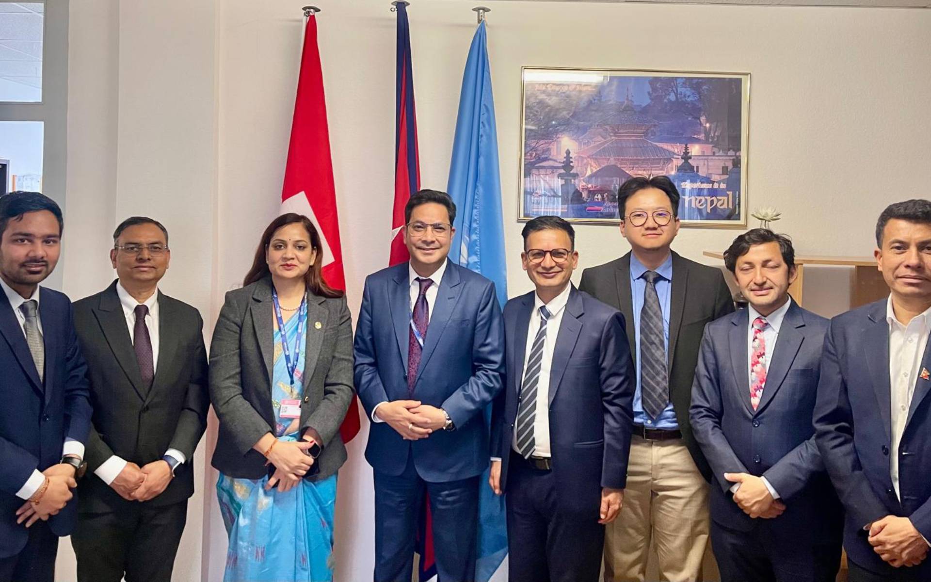 Health Minister Mehta Visits the Permanent Mission of Nepal in Geneva