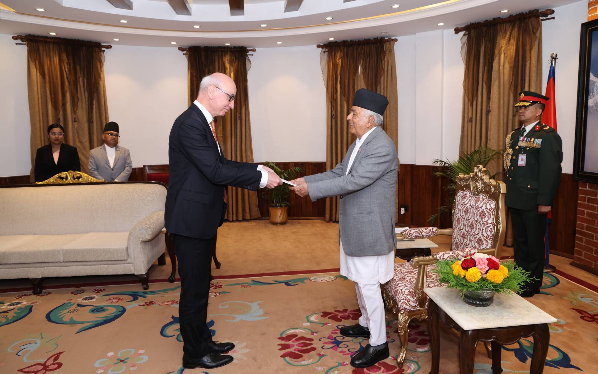 President Paudel Receives Letters of Credence from Austrian Ambassador Zischg