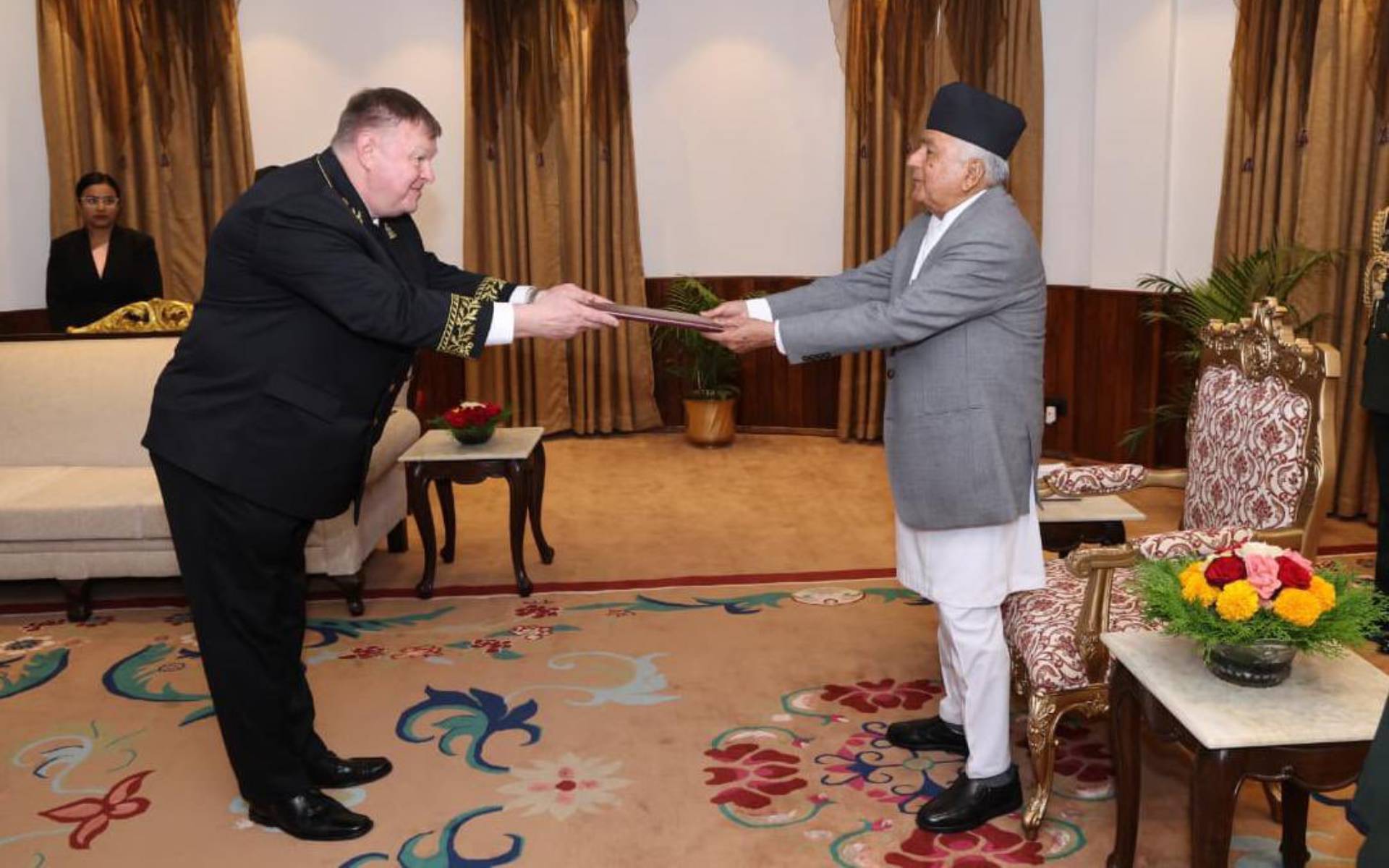 President Paudel Receives Letters of Credence from Russian Ambassador Surovtsev
