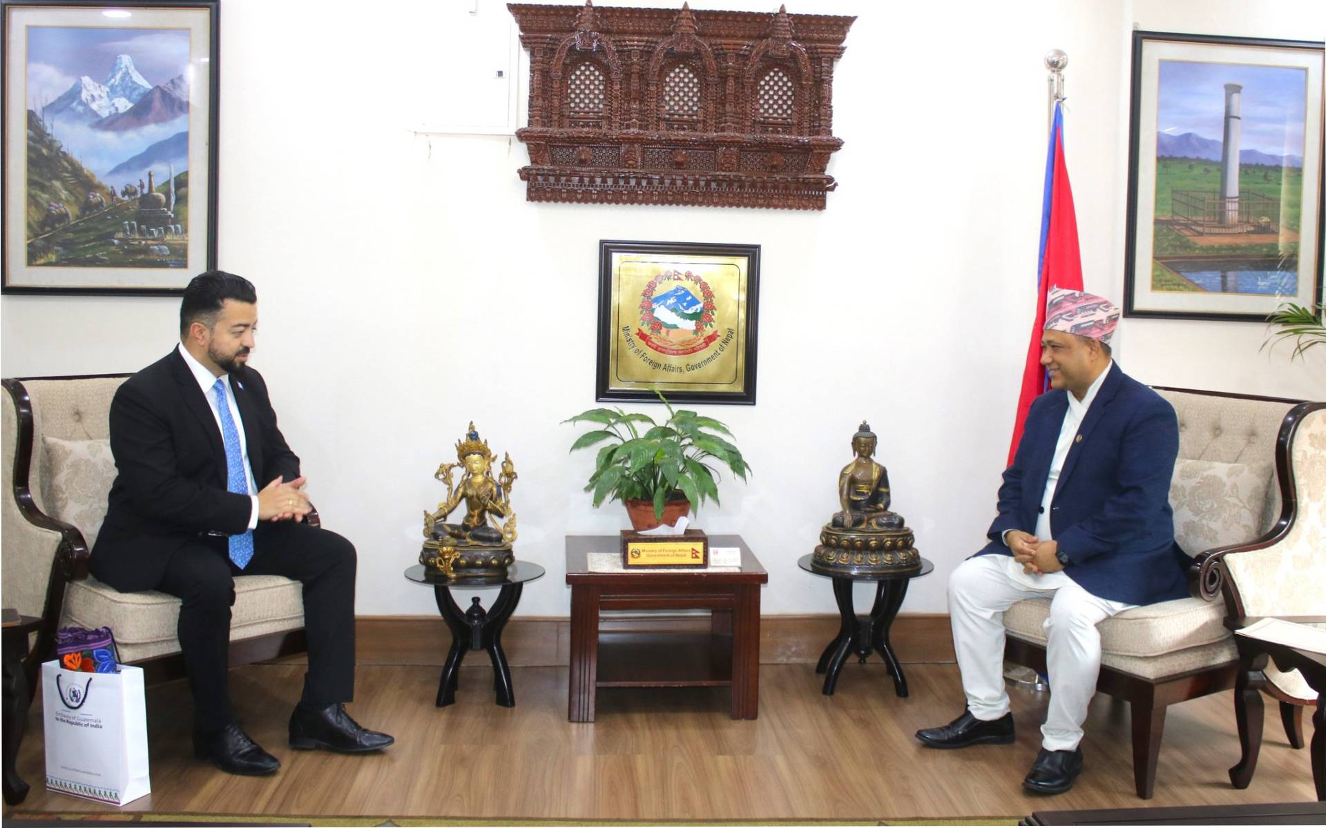 Ambassador Solares of Guatemala Pays Courtesy Call on Foreign Minister Khanal