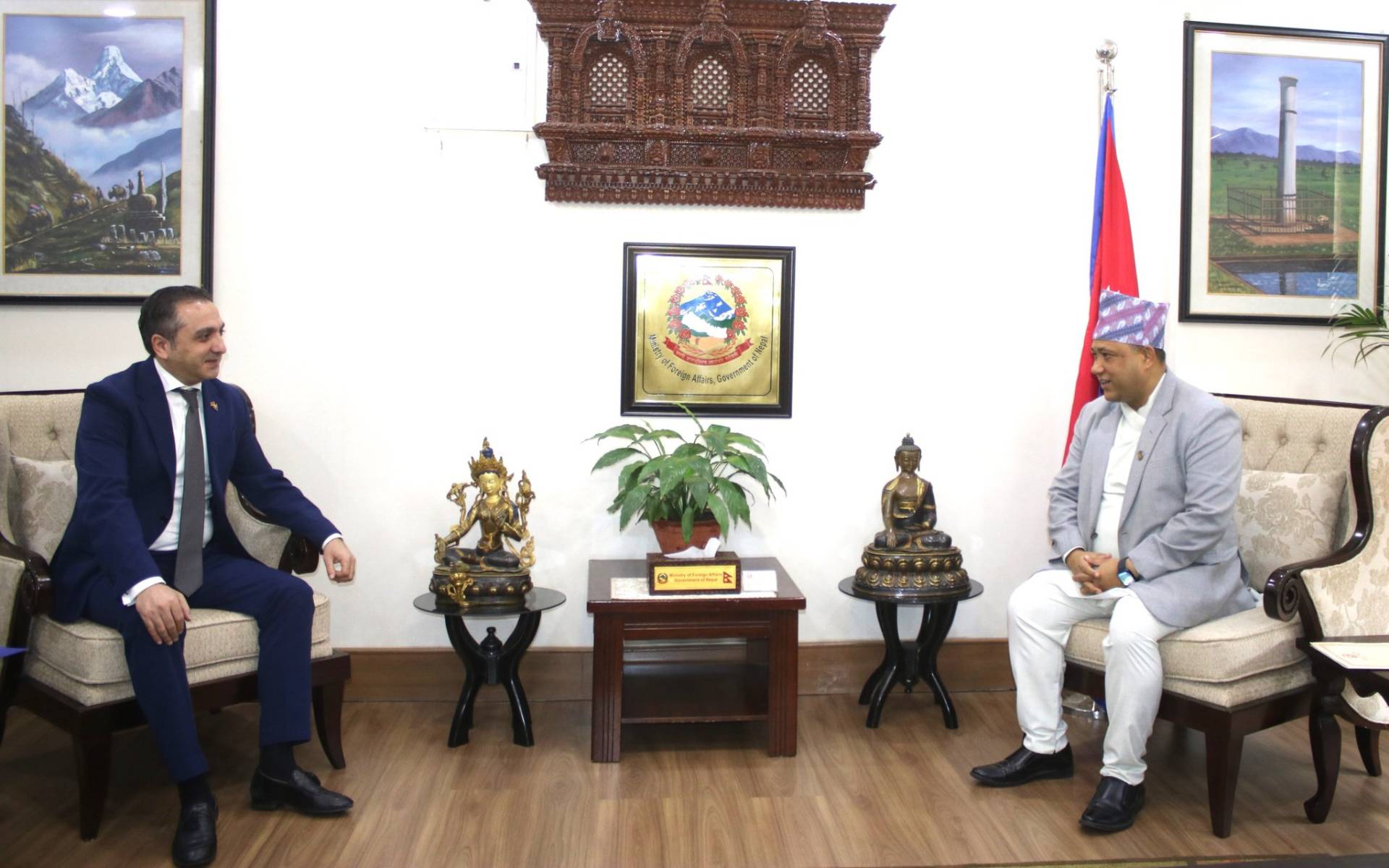 Foreign Minister Khanal Receives Armenian Ambassador Afyan
