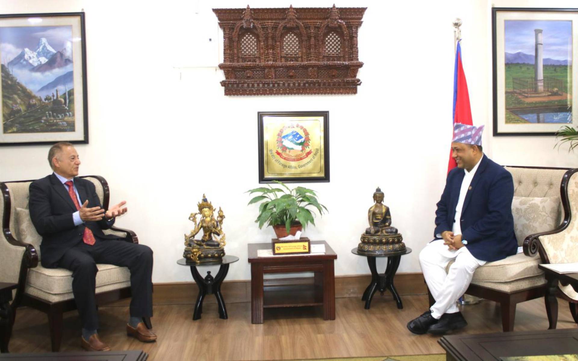 Costa Rica Ambassador Vargas Pays Courtesy Call on Foreign Affairs Minister Khanal