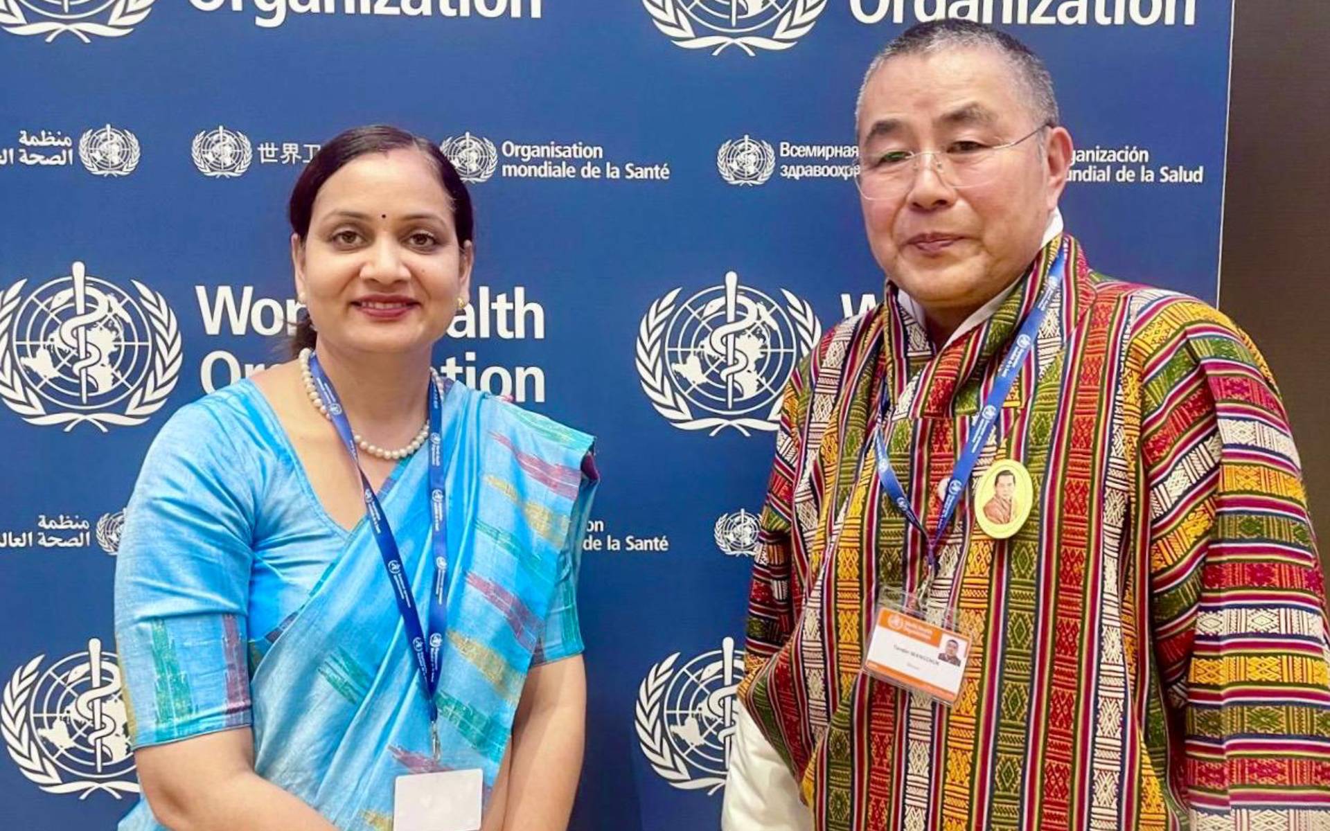 Health Minister Mehta Meets with Bhutanese Health Minister Wangchuk