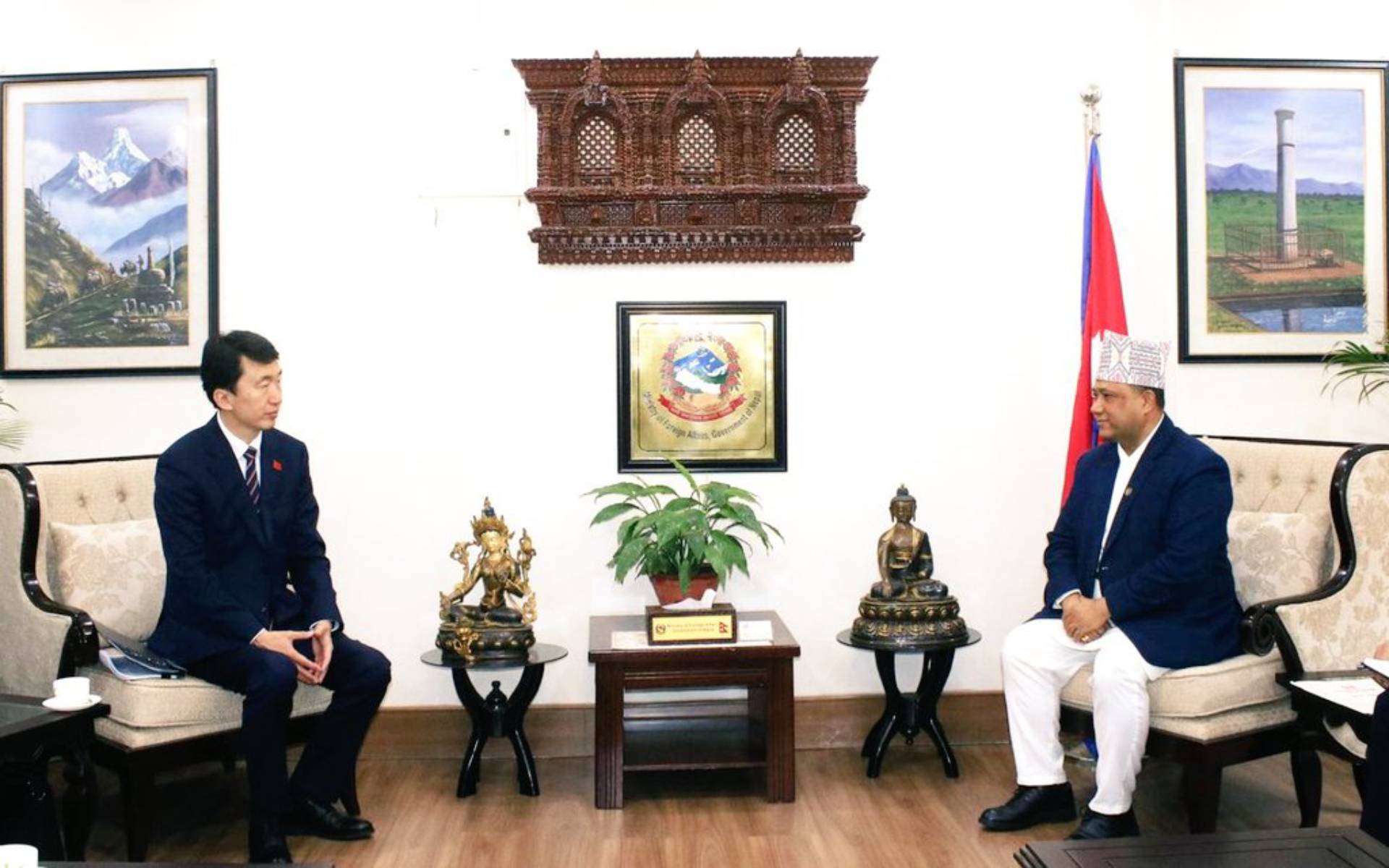 Chinese Delegation Pays Courtesy Call on Foreign Affairs Minister Khanal