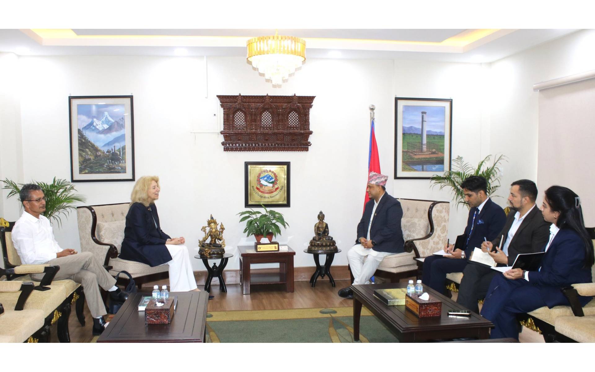 Foreign Minister Shisir Khanal Receives Dutch Ambassador Marisa Gerards 