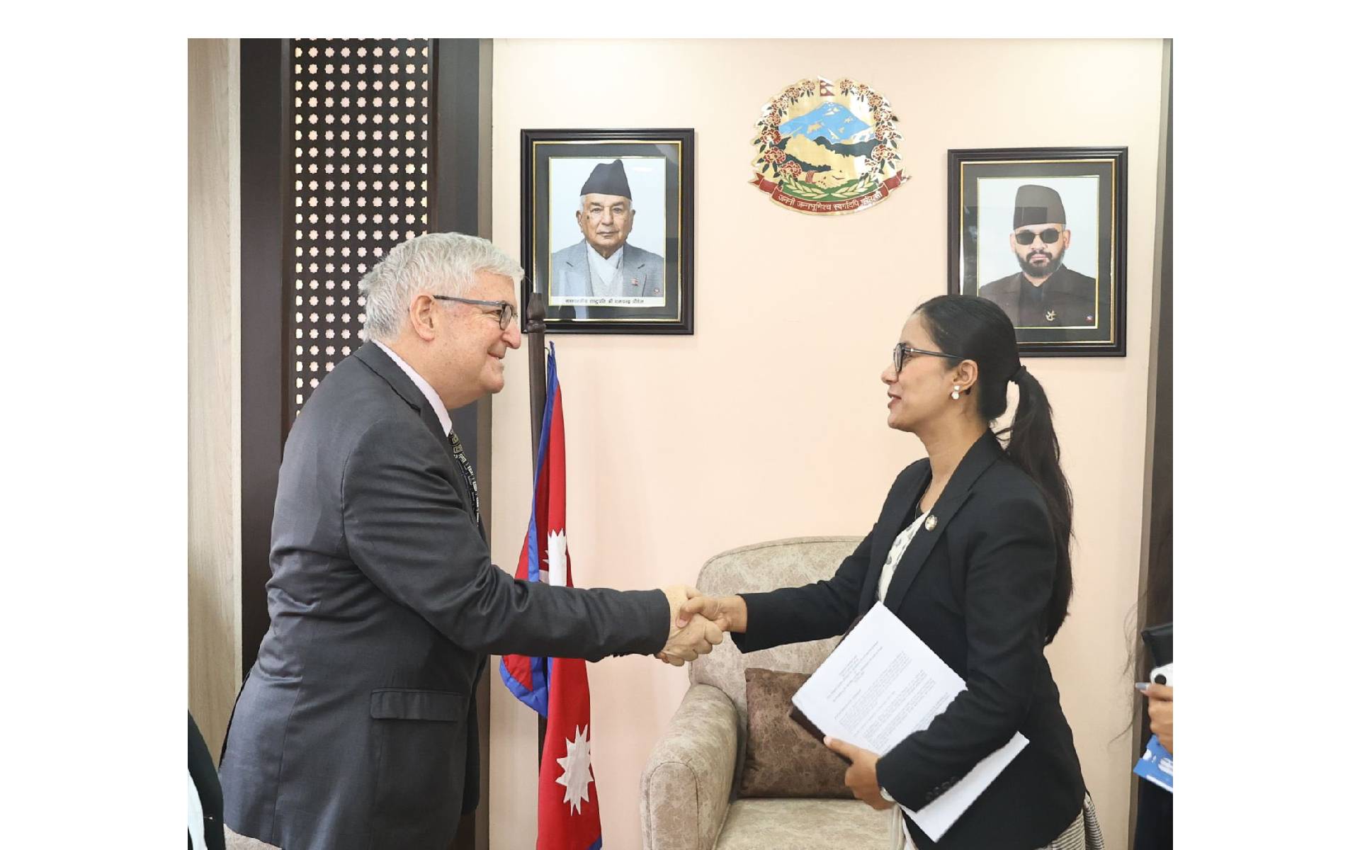 Law Minister Gautam Meets Israeli Ambassador Bass 