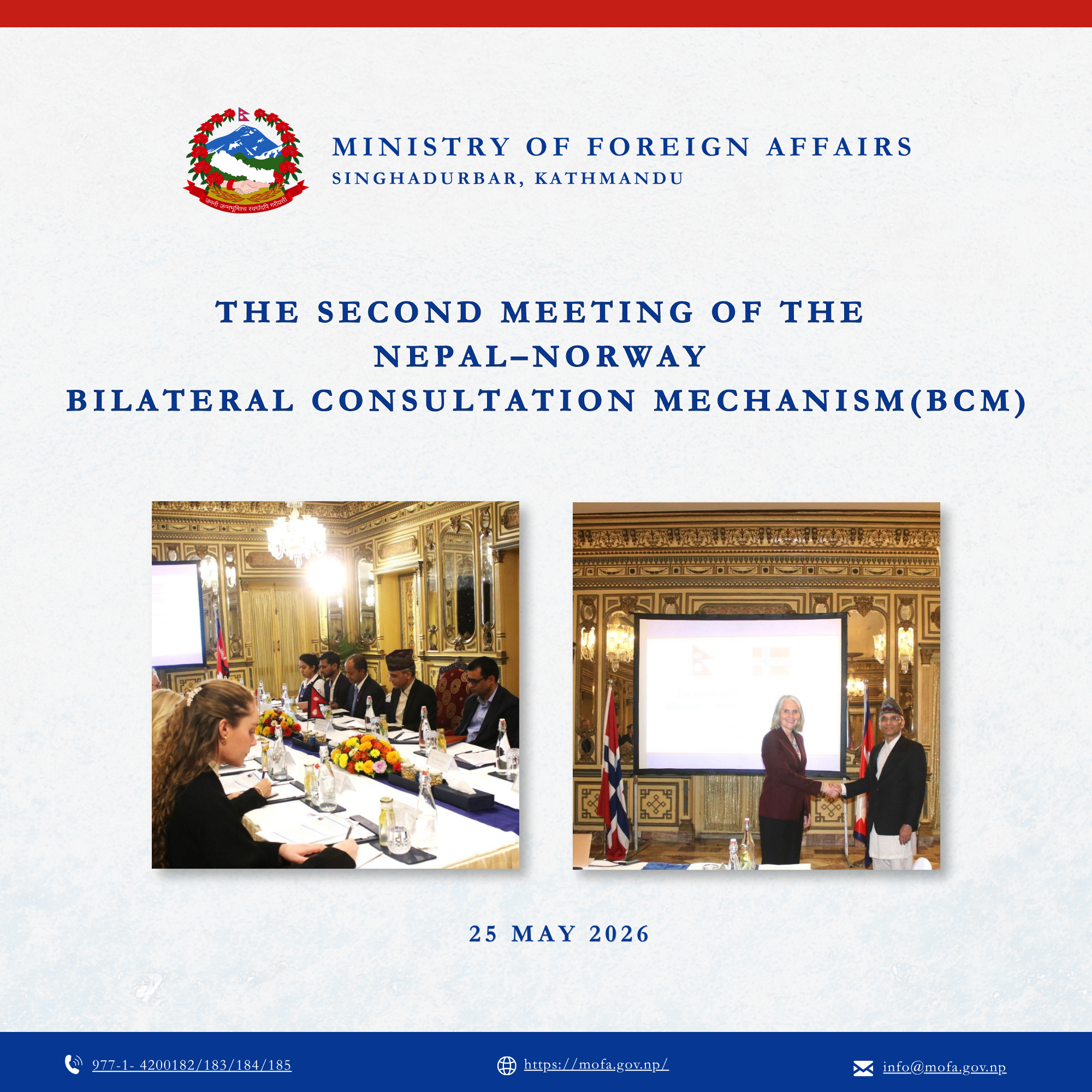 Second Meeting of the Nepal-Norway Bilateral Consultation Mechanism