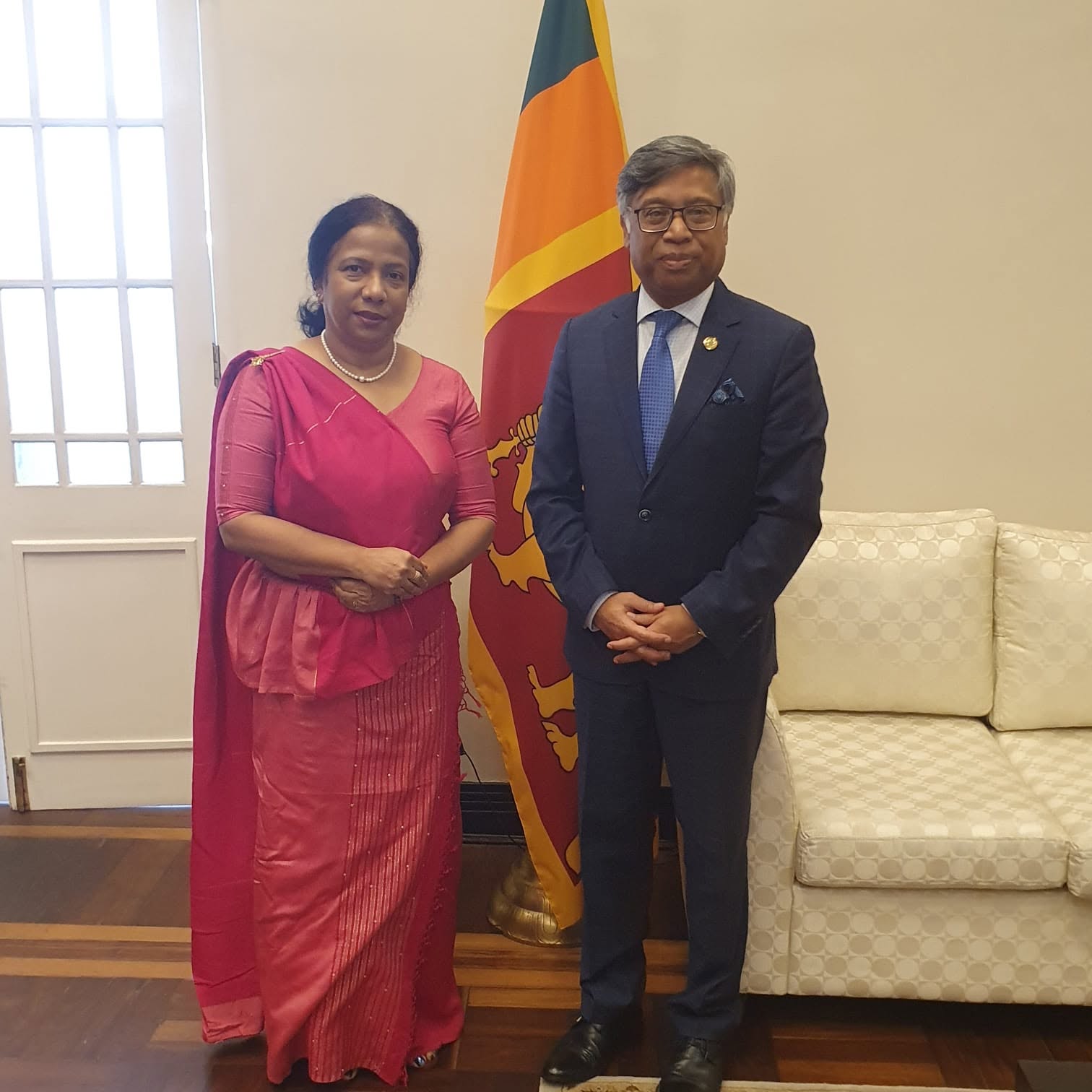 SAARC Secretary General Sarwar Pays Farewell Call on Sri Lankan Foreign Secretary Ranaraja