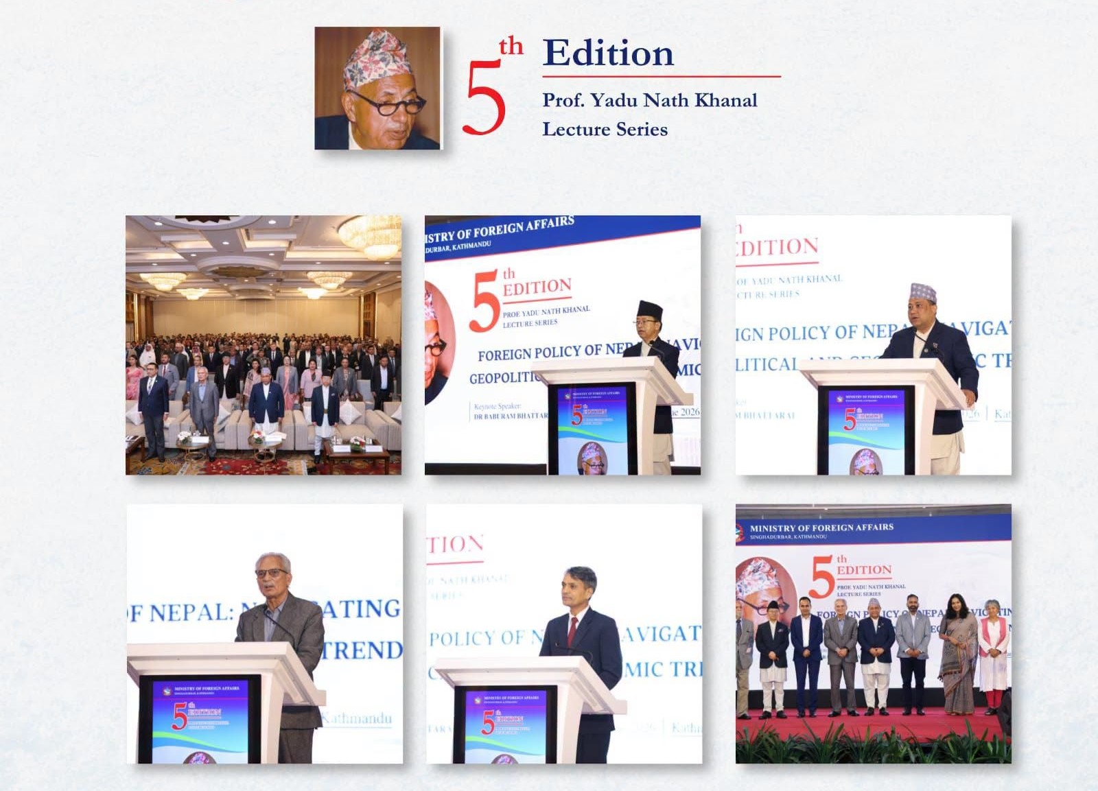 Foreign Ministry Hosts Fifth Edition of the Prof. Yadu Nath Khanal Lecture Series