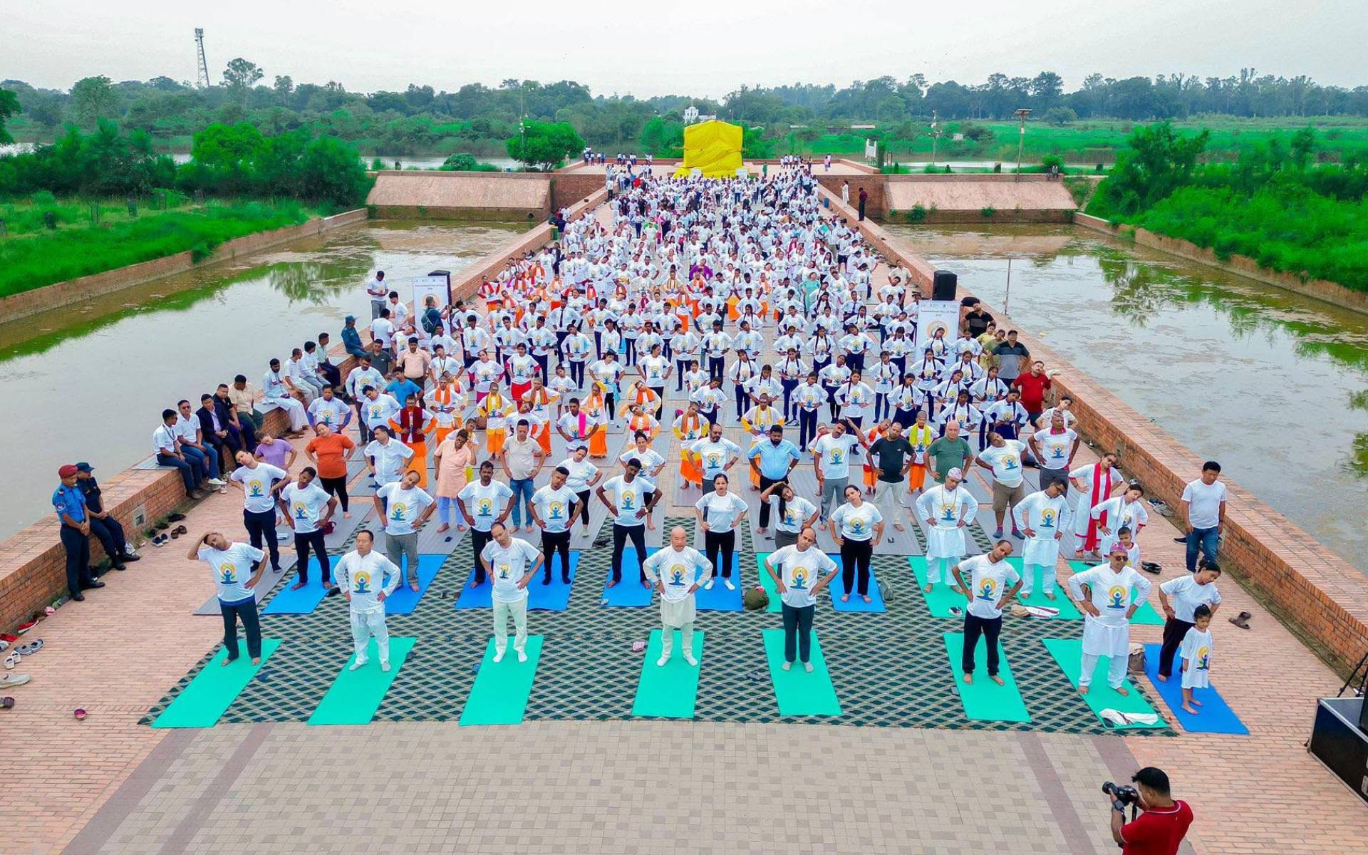 Indian Embassy Organizes Yoga Demonstration in Lumbini