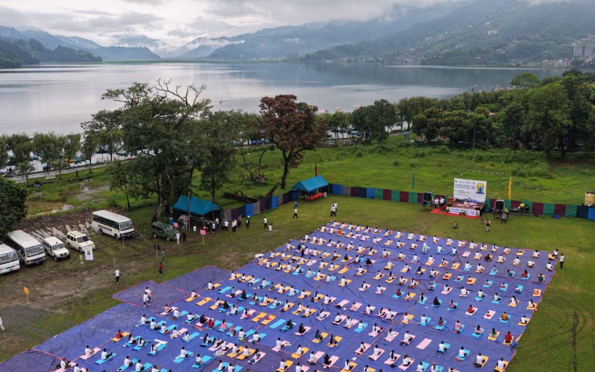 Embassy of India Organizes Yoga Demonstration in Pokhara