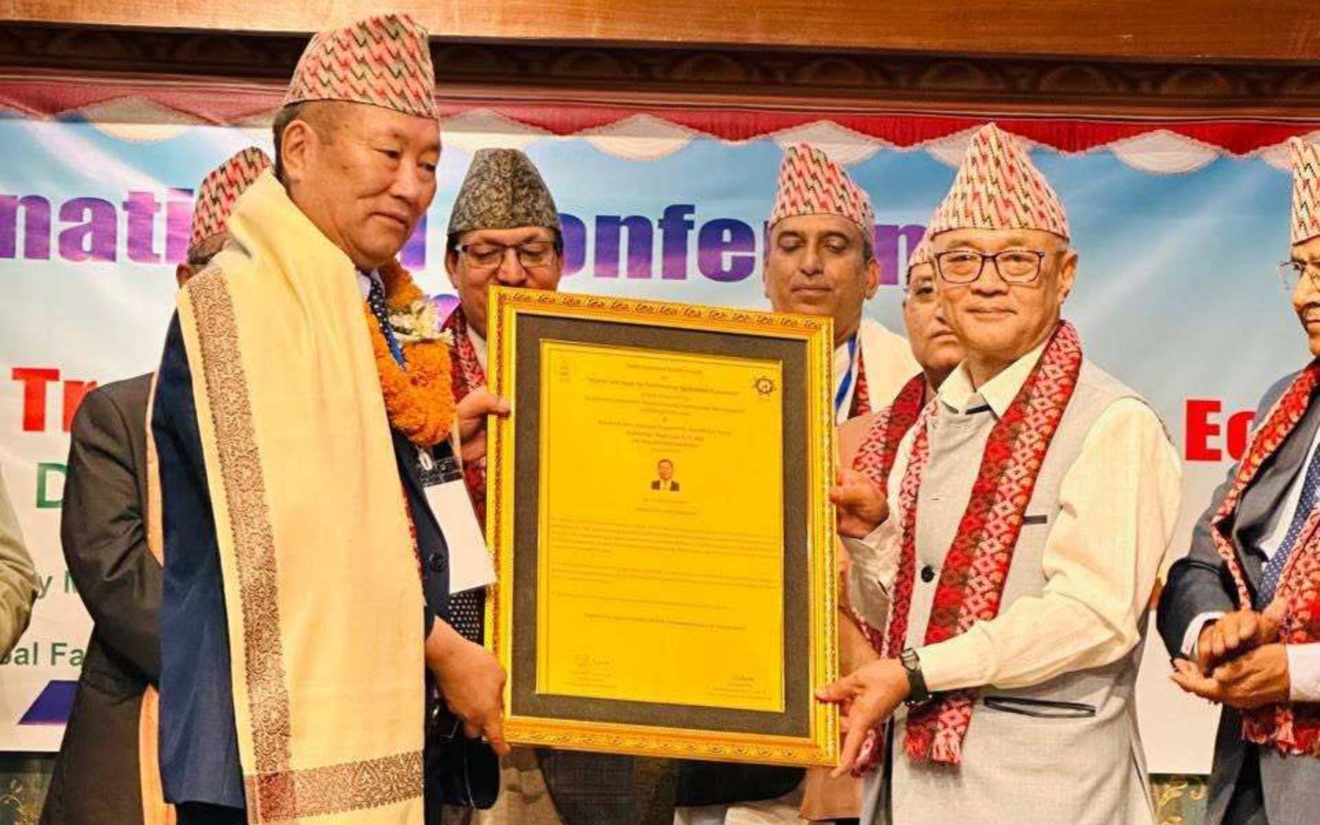 ICIMOD Director General Gyamtsho Wins Lifetime Achievement Award