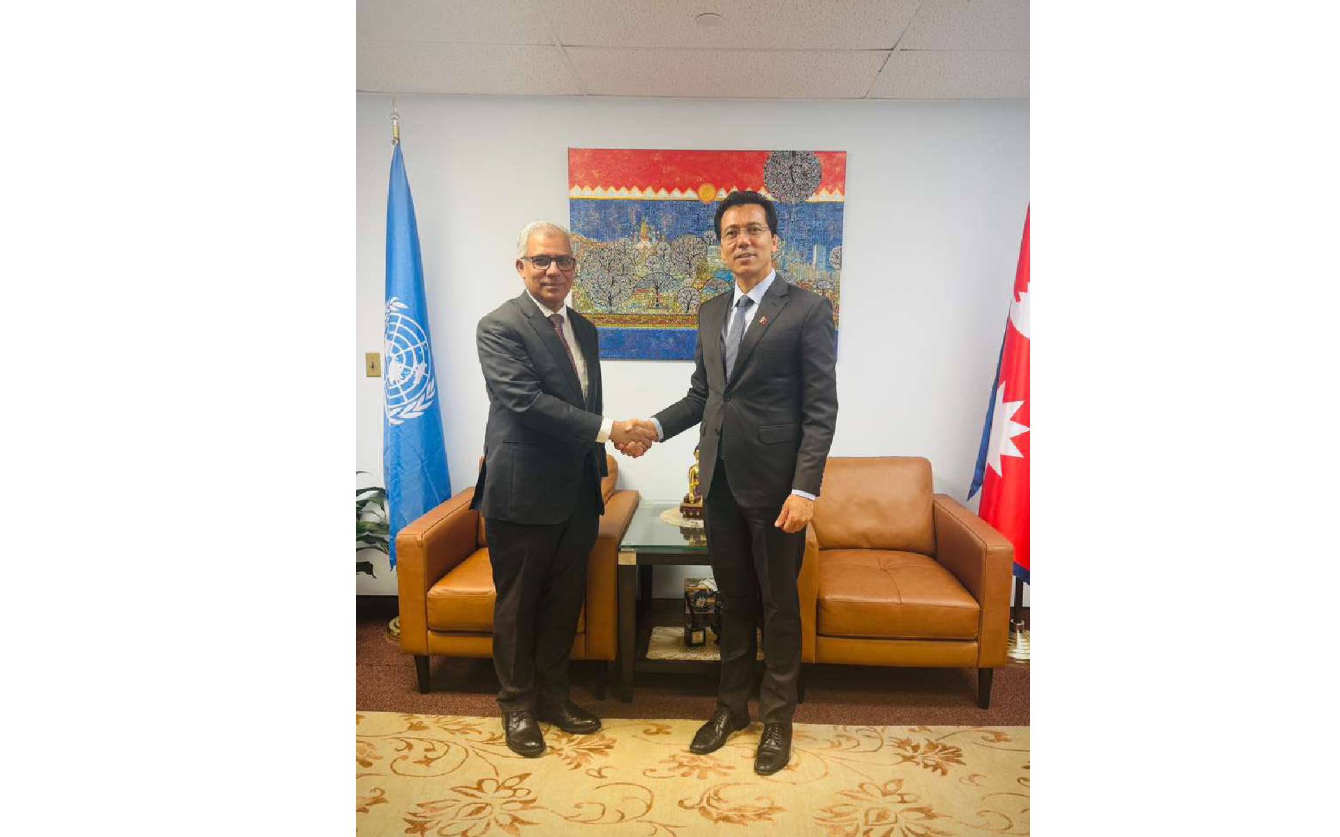 Ambassador Thapa Meets Permanent Representative of Bangladesh Chowdhury