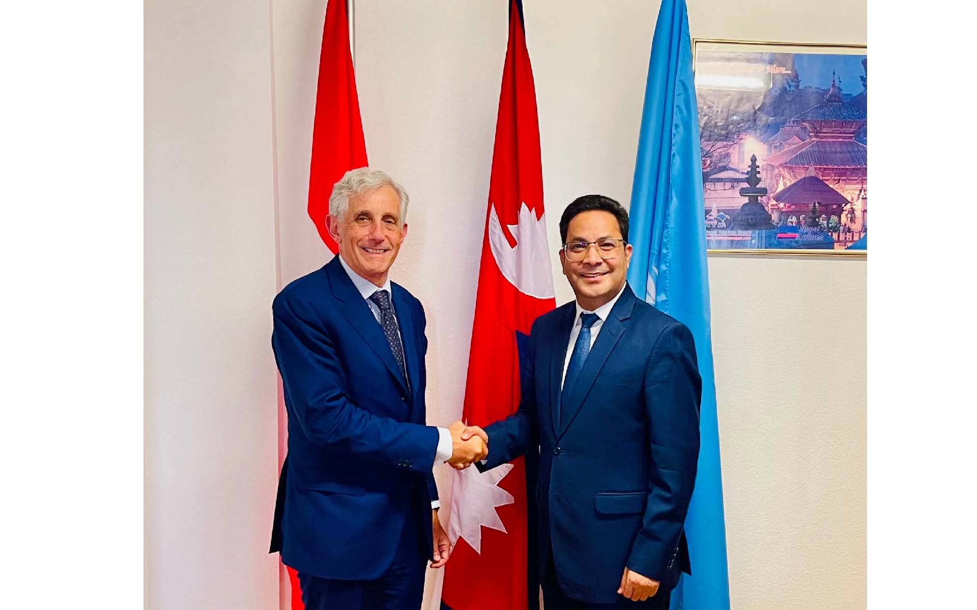 Ambassador Subedi Receives Permanent Representative of Italy