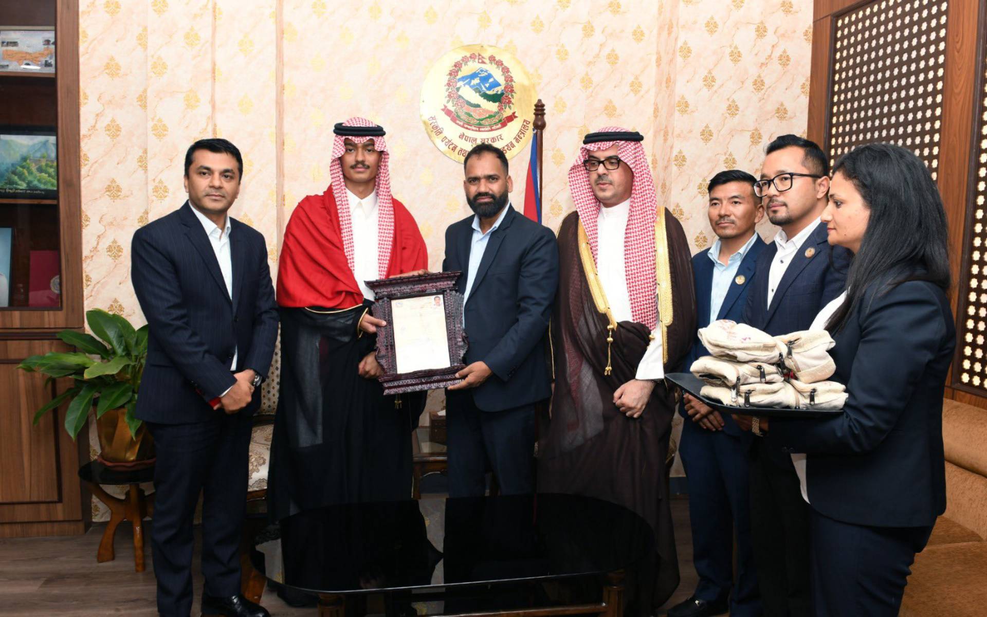 Culture Minister Paudel Receives the Royal Prince of Saudi Arabia