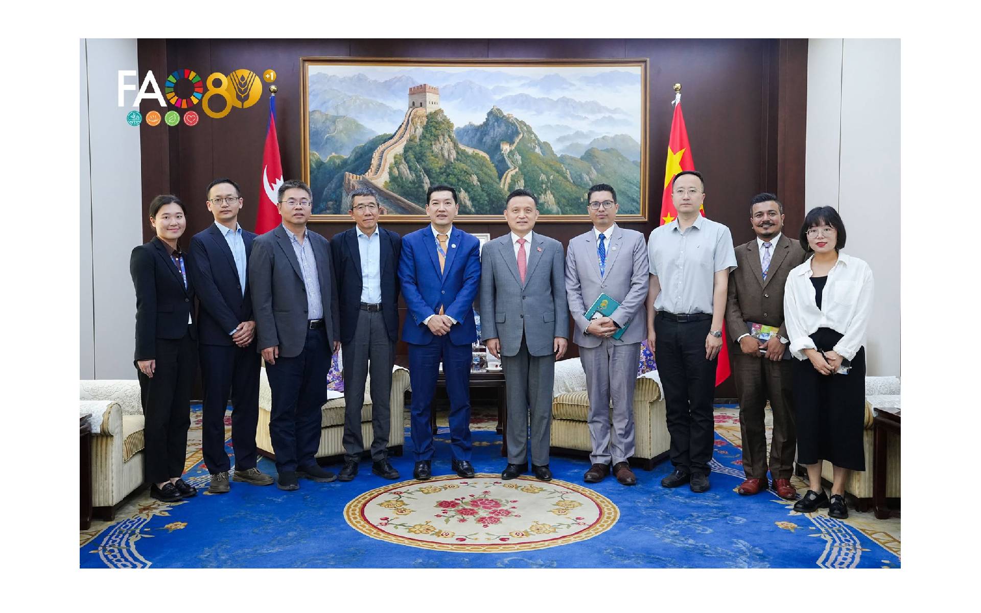 FAO Representative Pays a Courtesy Call on Ambassador Maoming