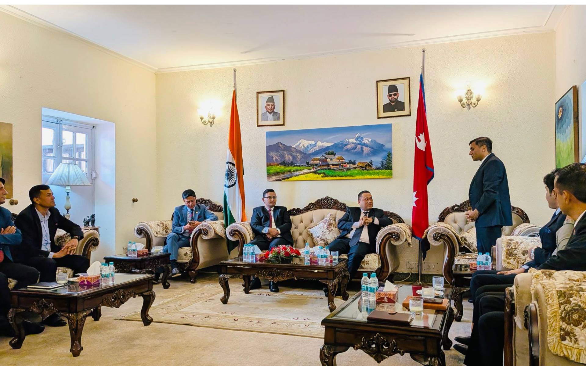 Foreign Minister Khanal Visits Nepal Embassy in India