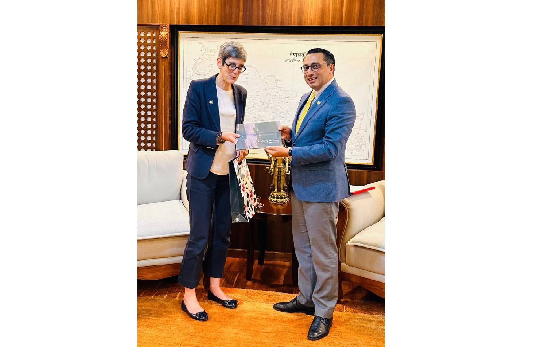 Ambassador Meuwly Holds Courtesy Meeting with Minister Wagle