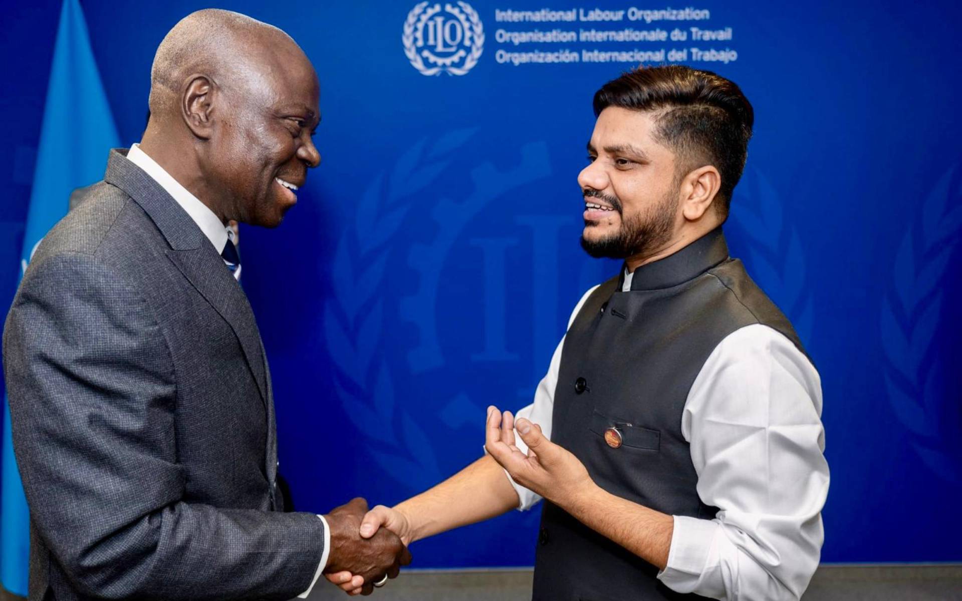 Youth Minister Yadav Meets with ILO Director General Houngbo