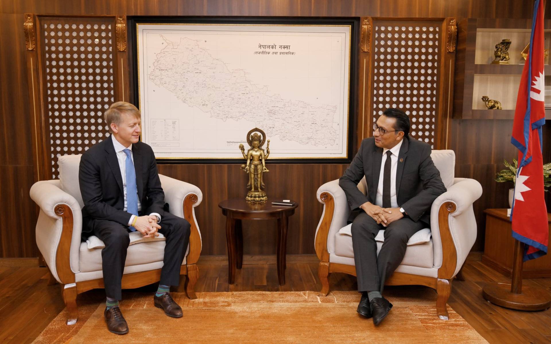 Finance Minister Wagle Holds Meeting with Marriott International Chair