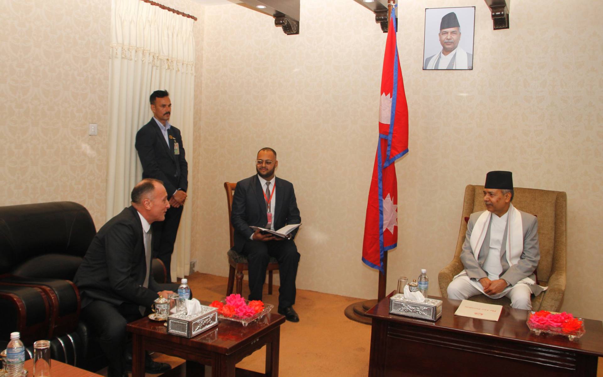 Egypt Ambassador Aldiwany Pays Courtesy Call to Vice President Yadav