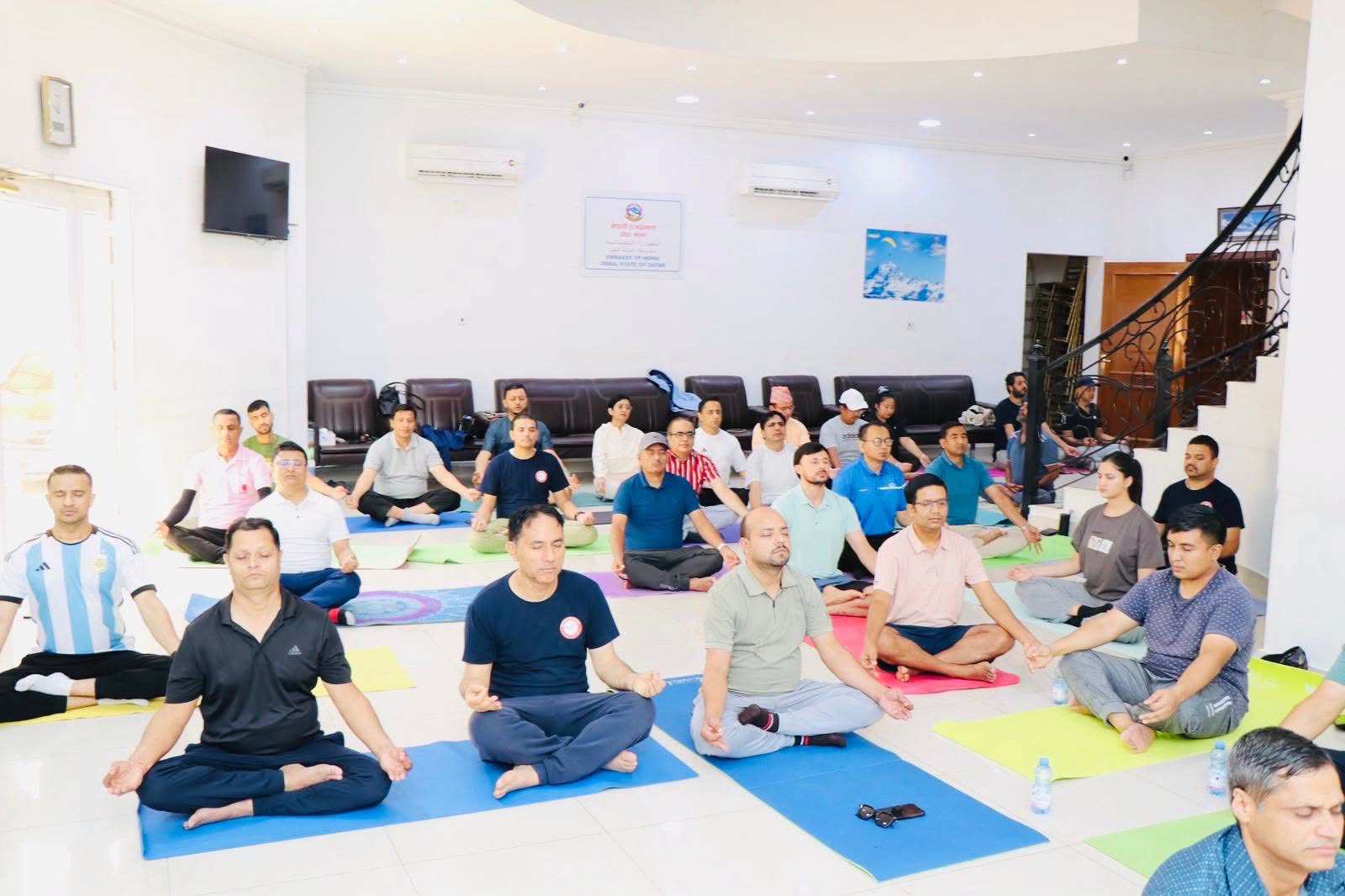 Embassy of Nepal Organizes a Program on International Yoga Day in Doha